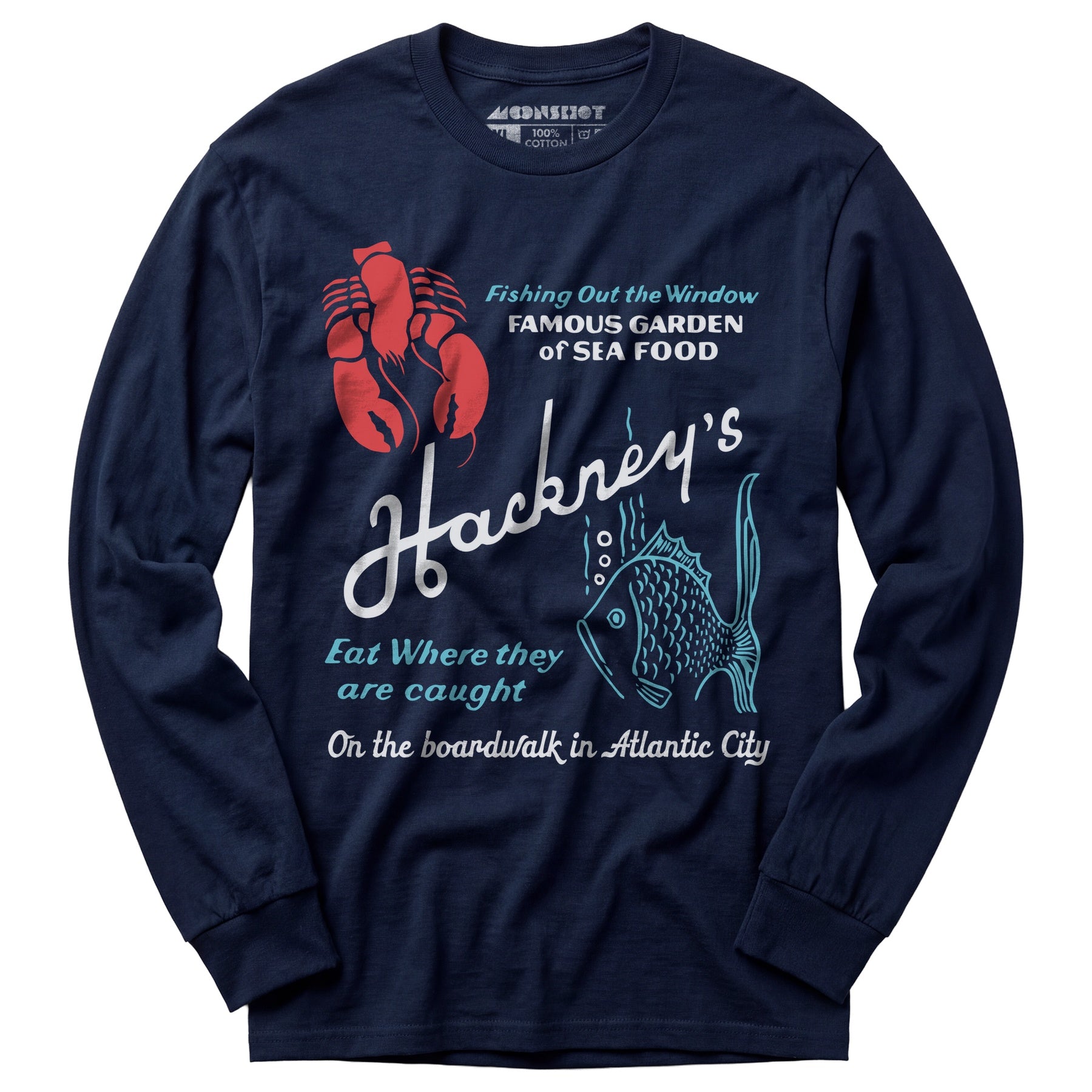 Hackney's - Atlantic City, NJ - Vintage Restaurant - Long Sleeve T-Shirt
