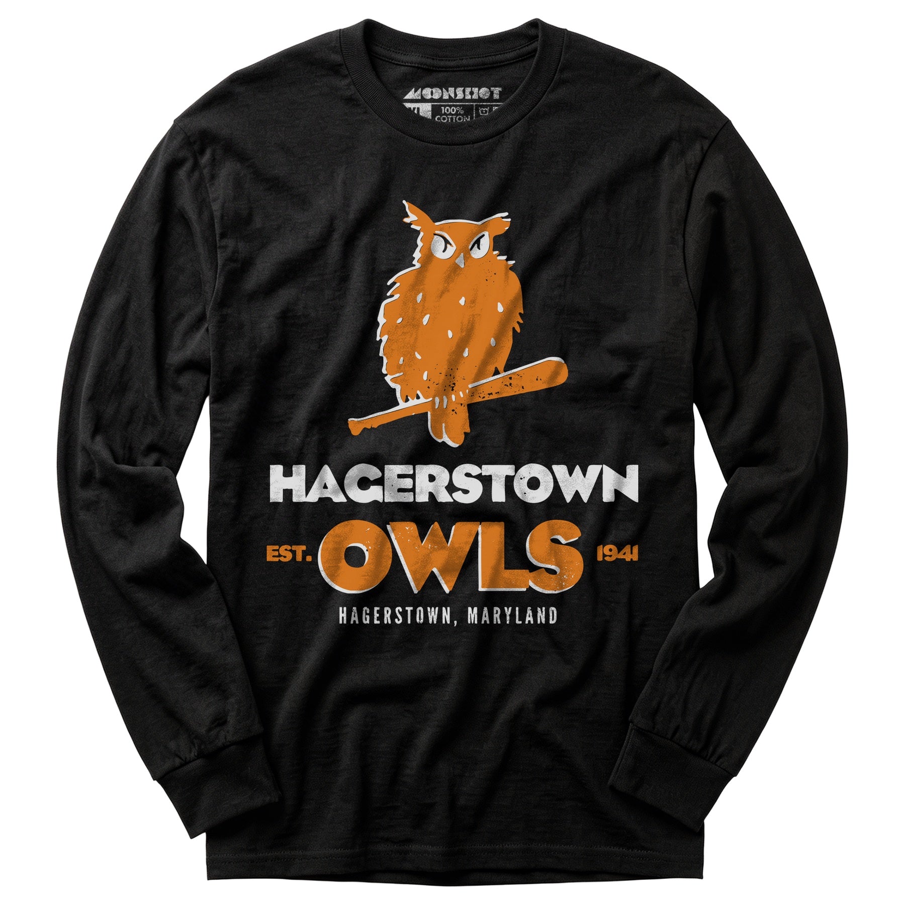 Hagerstown Owls - Maryland - Vintage Defunct Baseball Teams - Long Sleeve T-Shirt