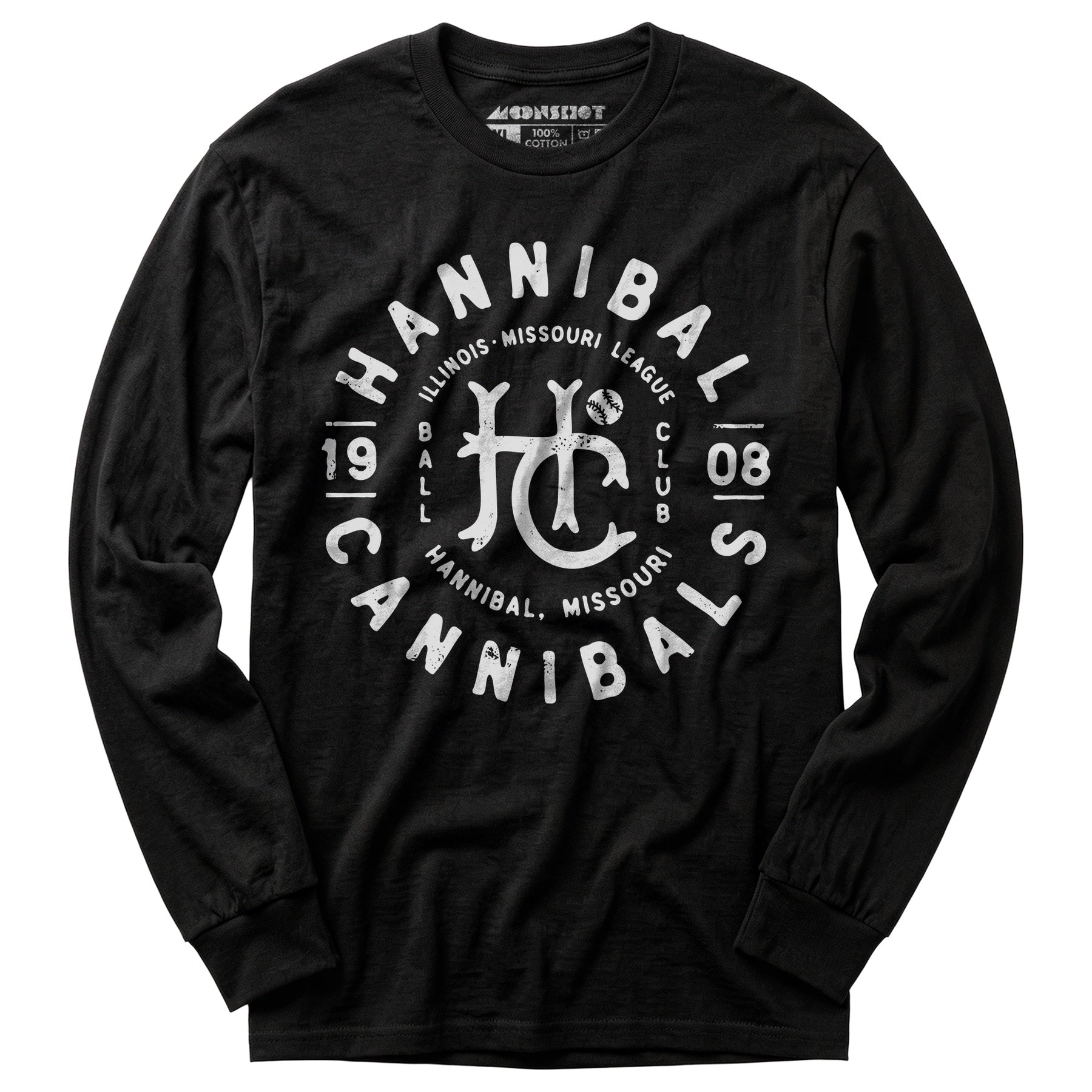 Hannibal Cannibals - Missouri - Vintage Defunct Baseball Teams - Long Sleeve T-Shirt