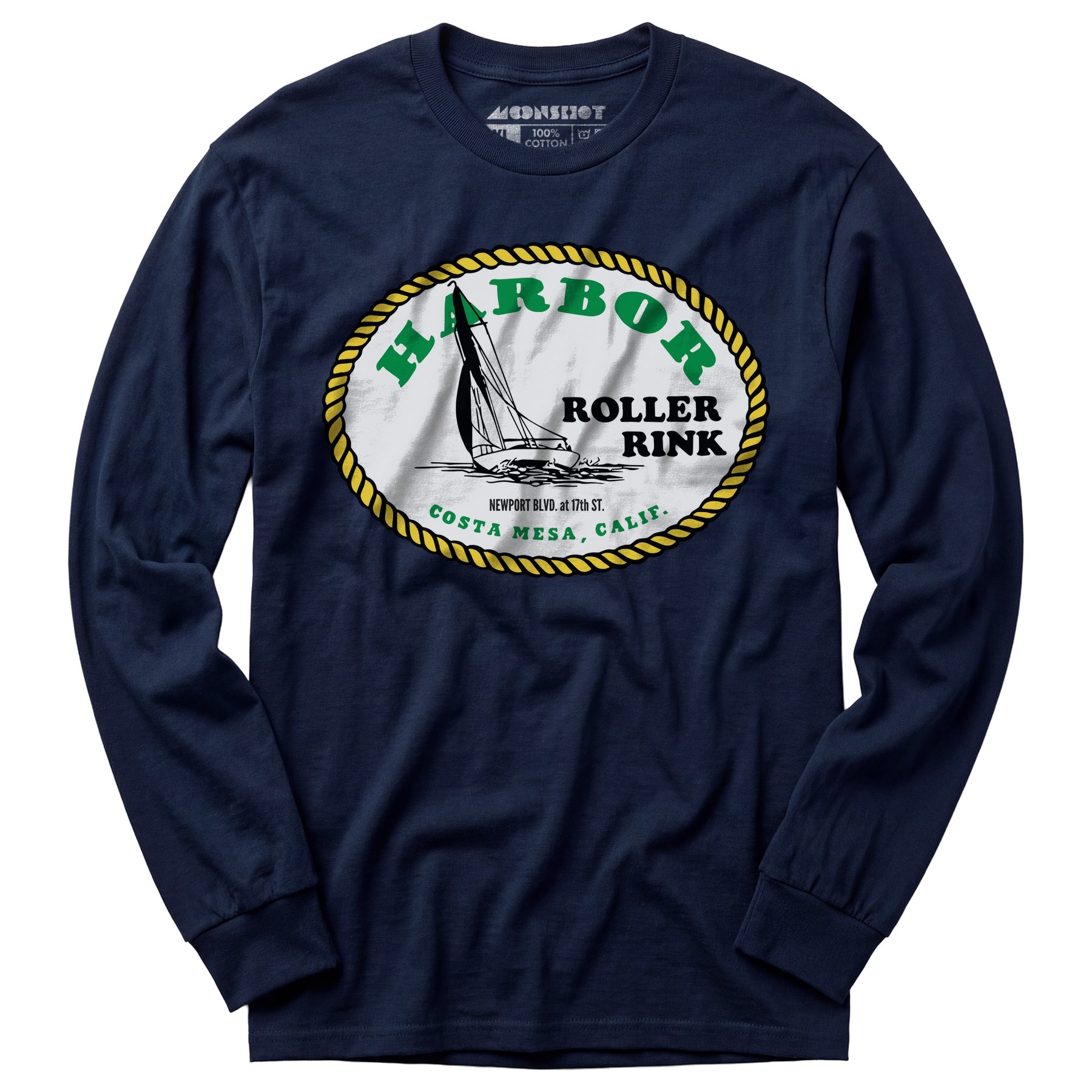 Harbor Roller Rink - Costa Mesa, CA - Vintage Roller Rink - Long Sleeve T-Shirt