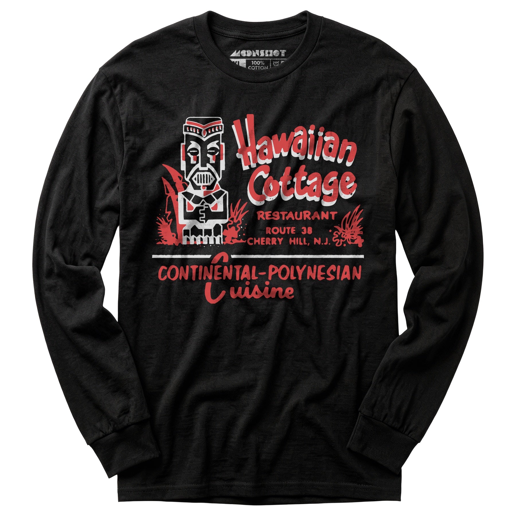 Hawaiian Cottage - Cherry Hill, NJ - Vintage Tiki Bar - Long Sleeve T-Shirt