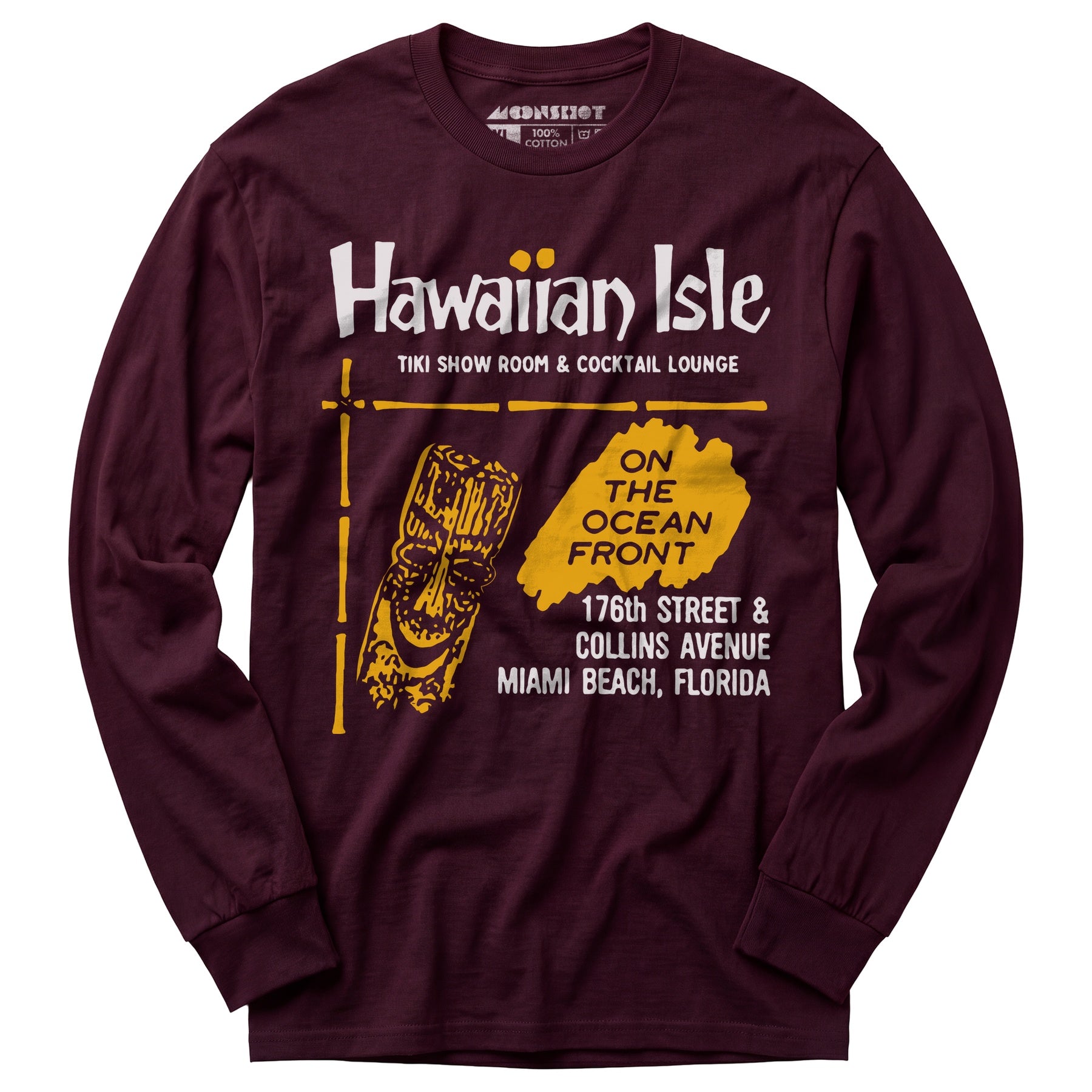 Hawaiian Isle - Miami Beach, FL - Vintage Tiki Bar - Long Sleeve T-Shirt
