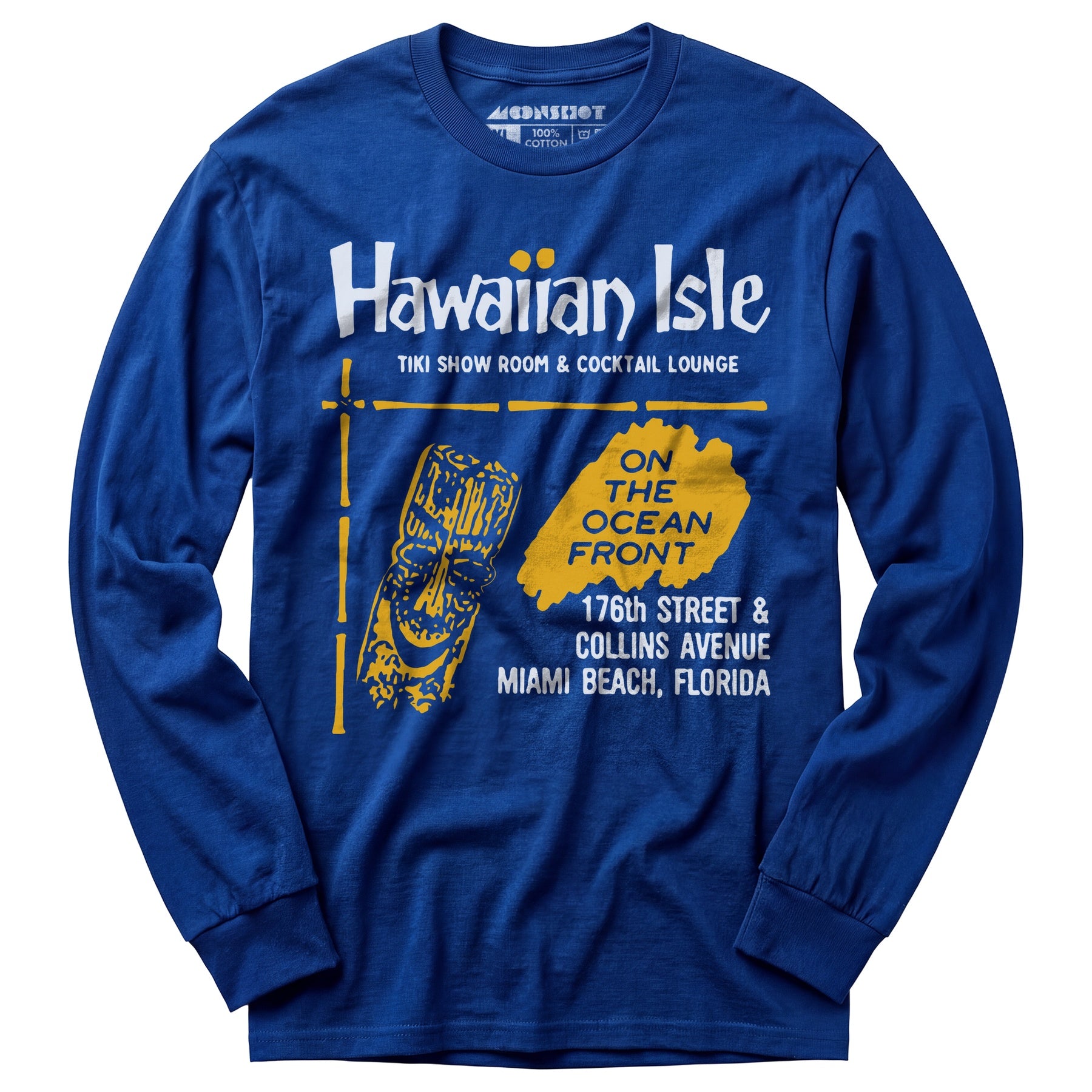 Hawaiian Isle - Miami Beach, FL - Vintage Tiki Bar - Long Sleeve T-Shirt