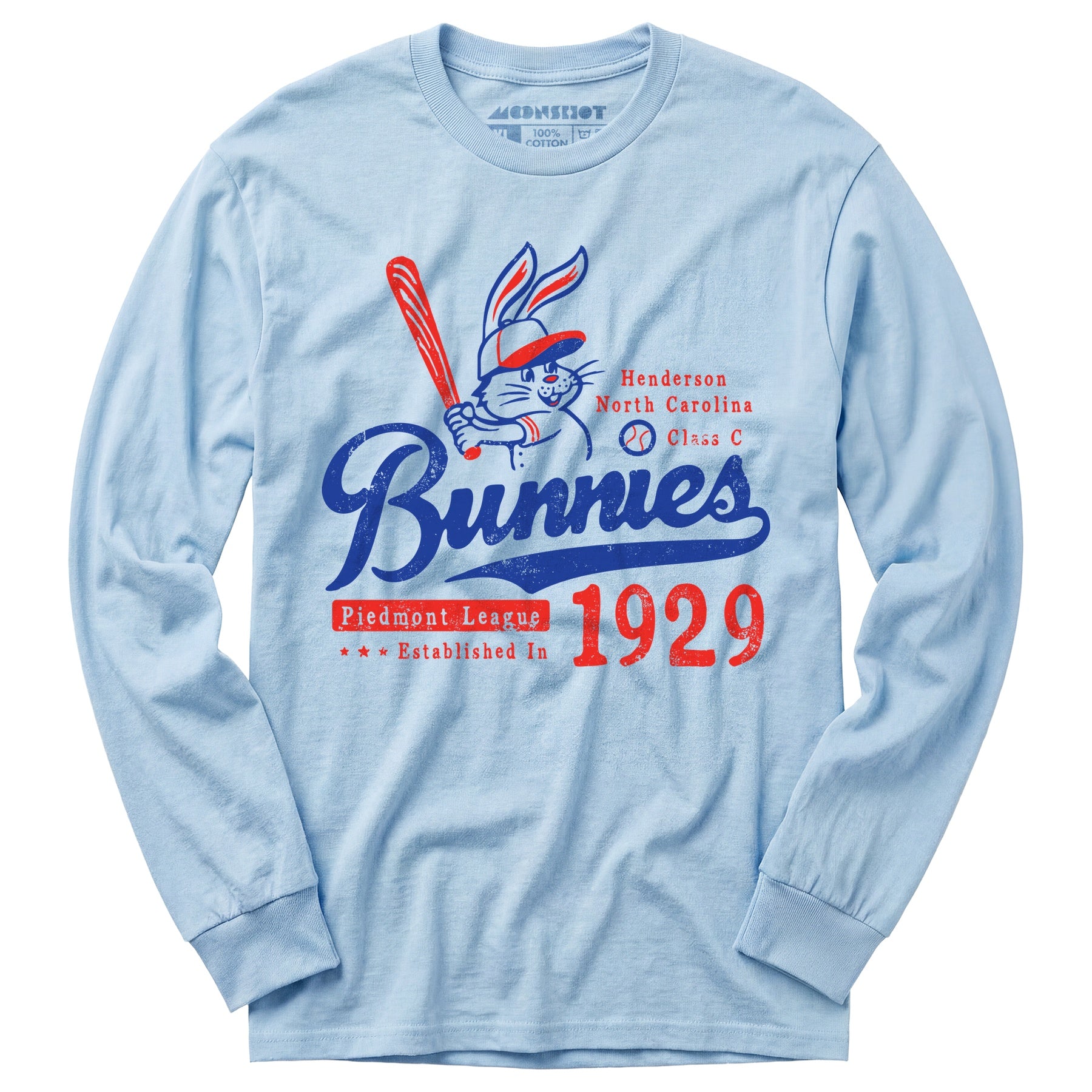 Henderson Bunnies - North Carolina - Vintage Defunct Baseball Teams - Long Sleeve T-Shirt