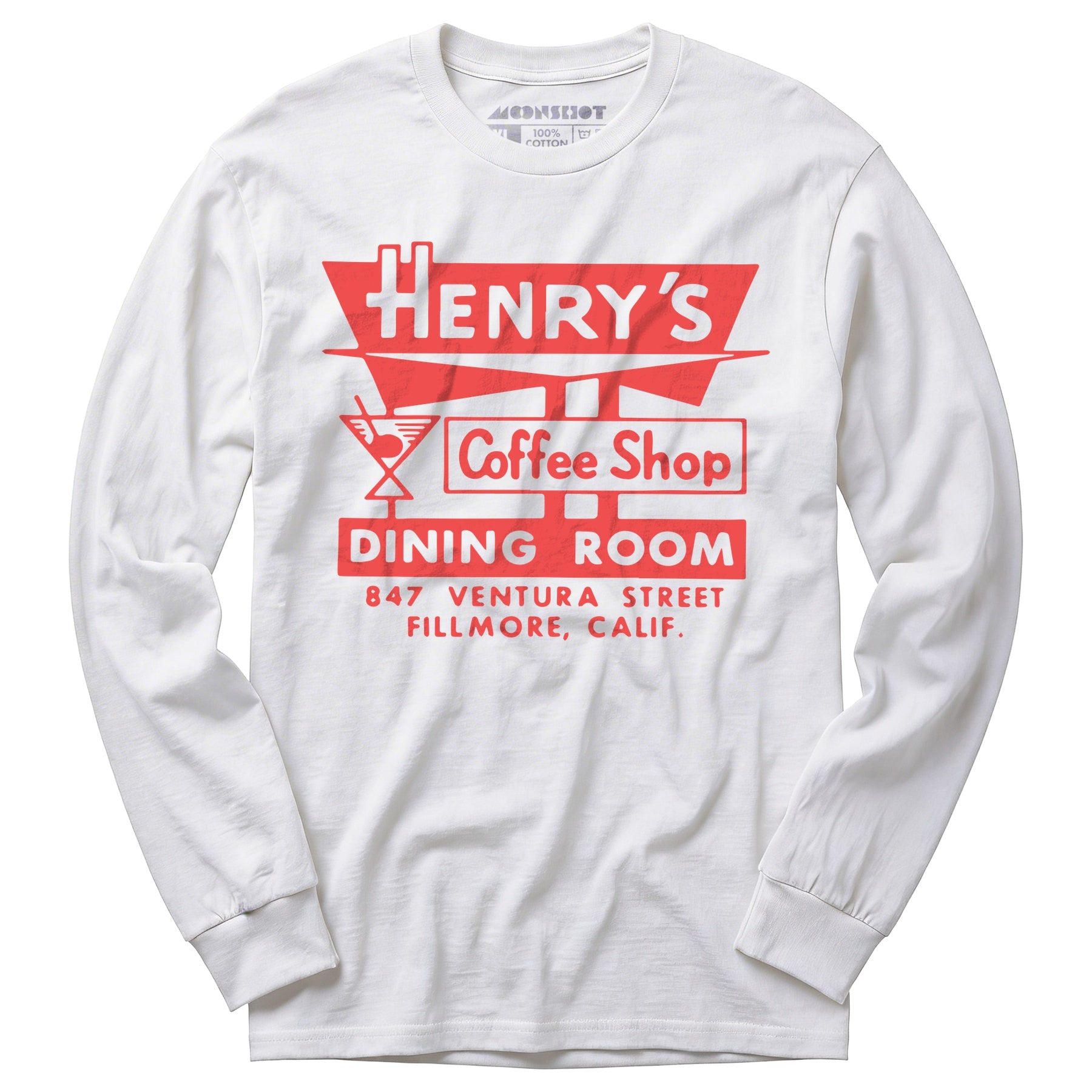 Henry's - Fillmore, CA - Vintage Restaurant - Long Sleeve T-Shirt