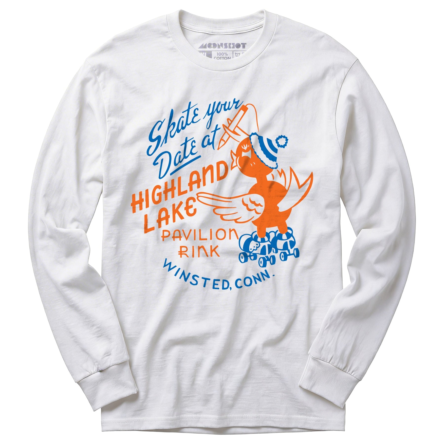 Highland Lake Pavilion Rink - Winsted, CT - Vintage Roller Rink - Long Sleeve T-Shirt