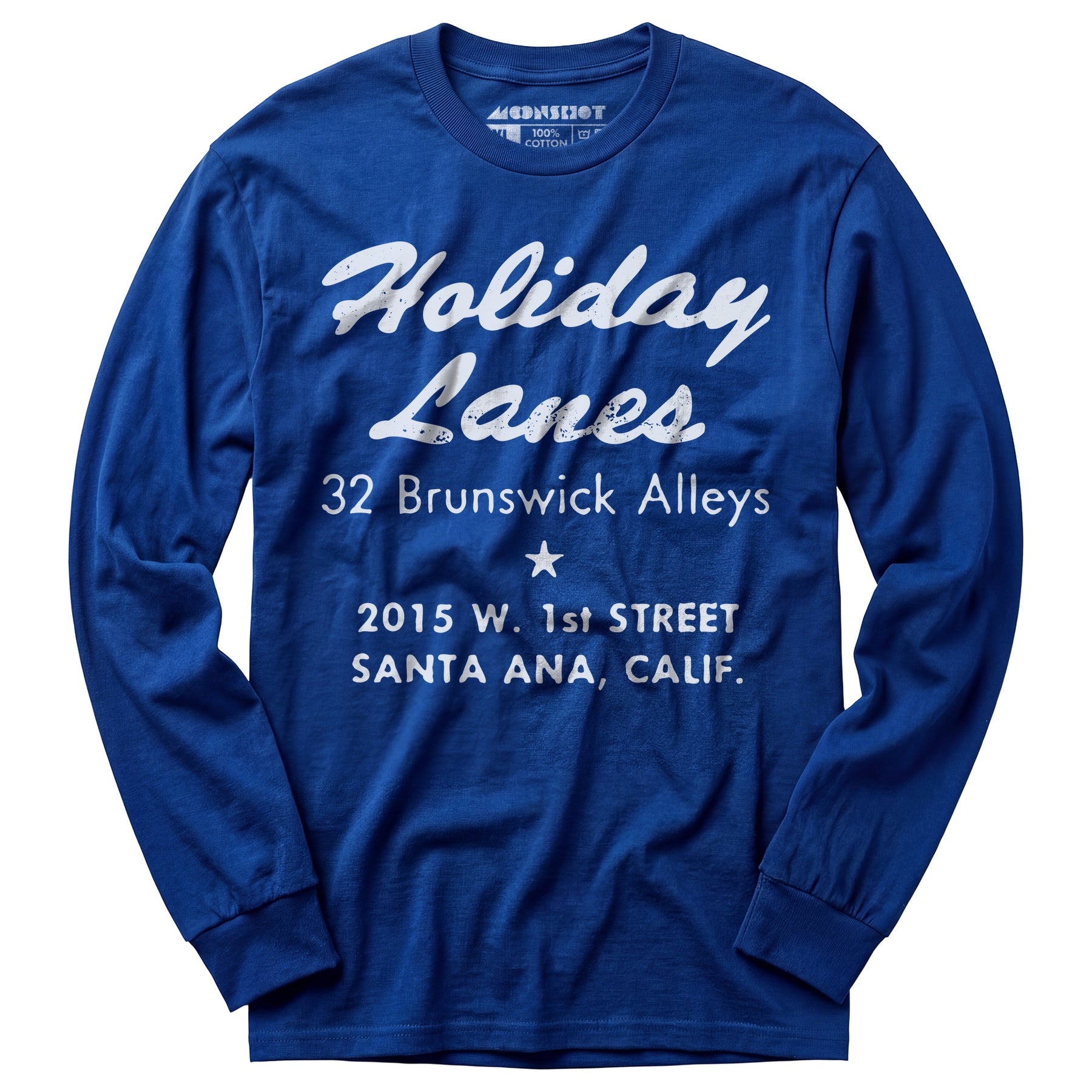 Holiday Lanes - Santa Ana, CA - Vintage Bowling Alley - Long Sleeve T-Shirt