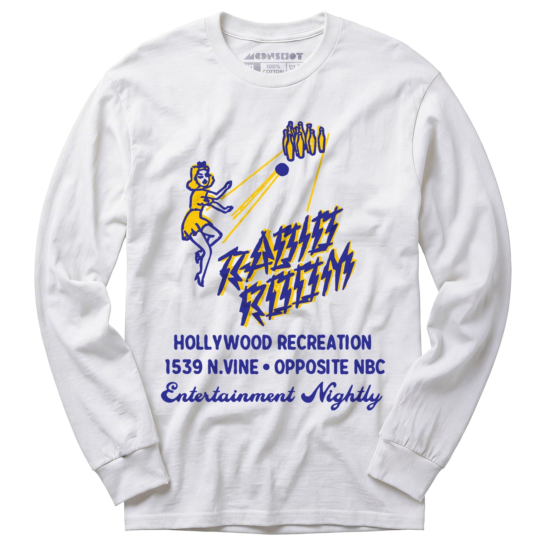 Hollywood Recreation Center - Hollywood, CA - Vintage Bowling Alley - Long Sleeve T-Shirt