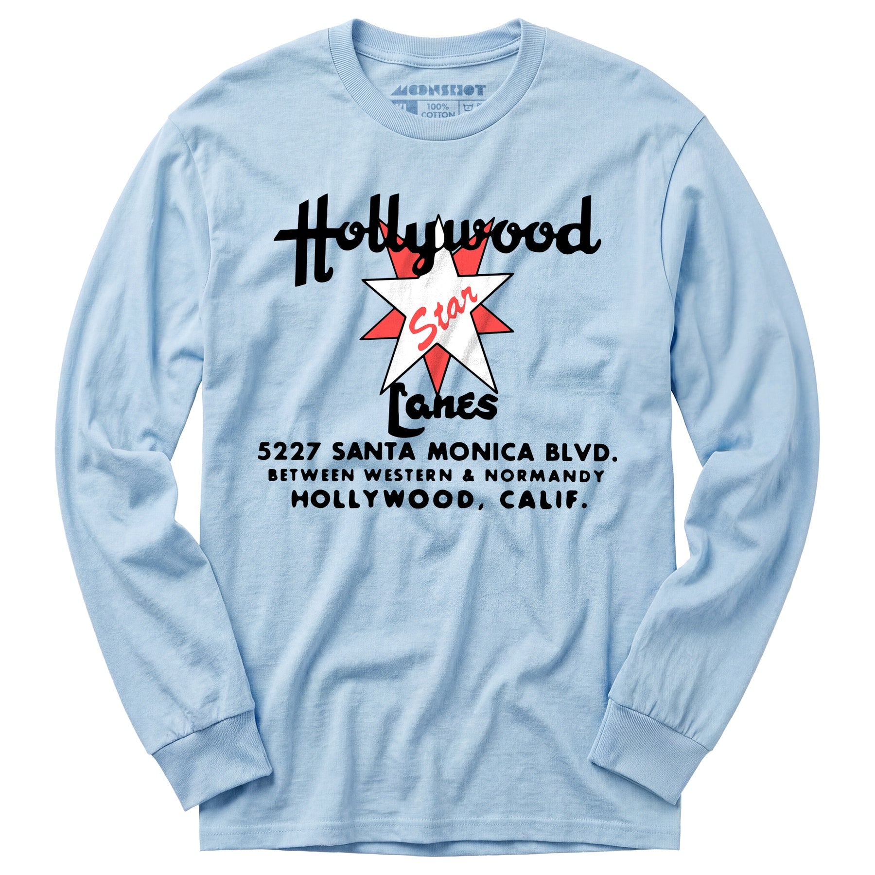 Hollywood Star Lanes v2 - Los Angeles, CA - Vintage Bowling Alley - Long Sleeve T-Shirt
