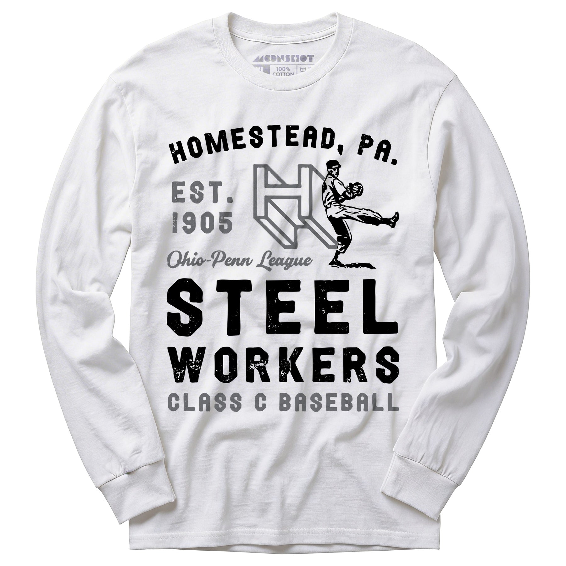 Homestead Steel Workers - Pennsylvania - Vintage Defunct Baseball Teams - Long Sleeve T-Shirt