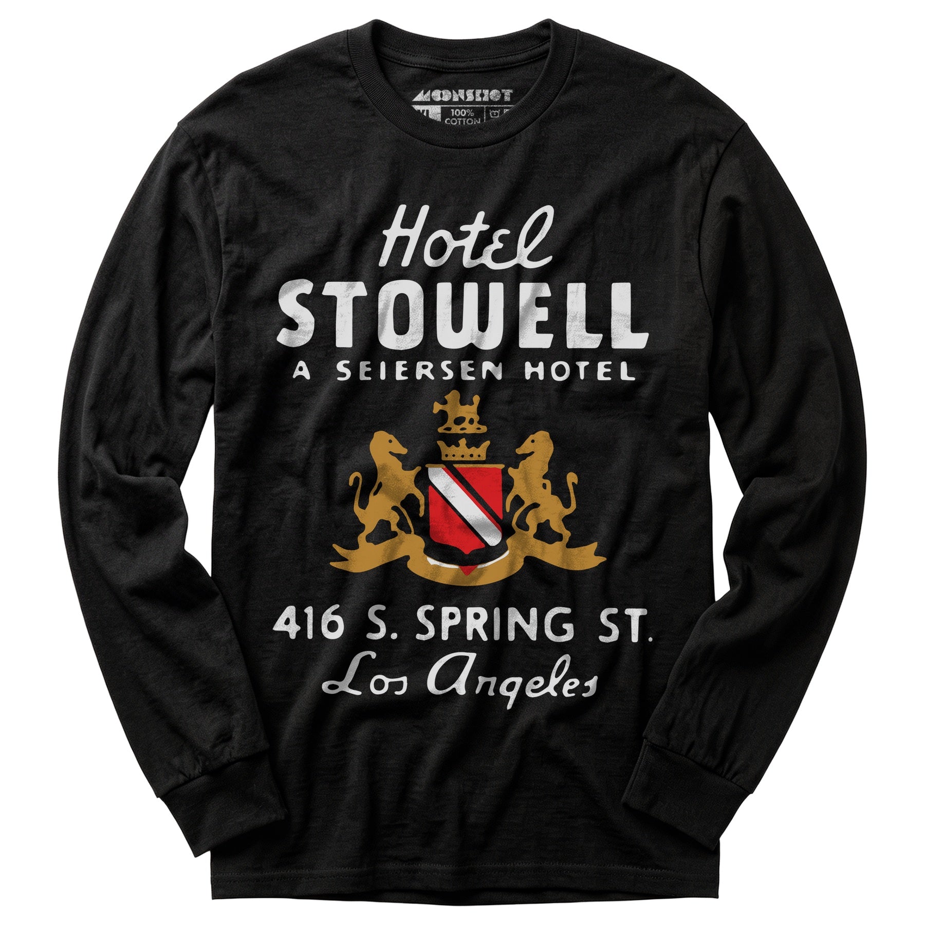 Hotel Stowell - Los Angeles, CA - Vintage Hotel - Long Sleeve T-Shirt