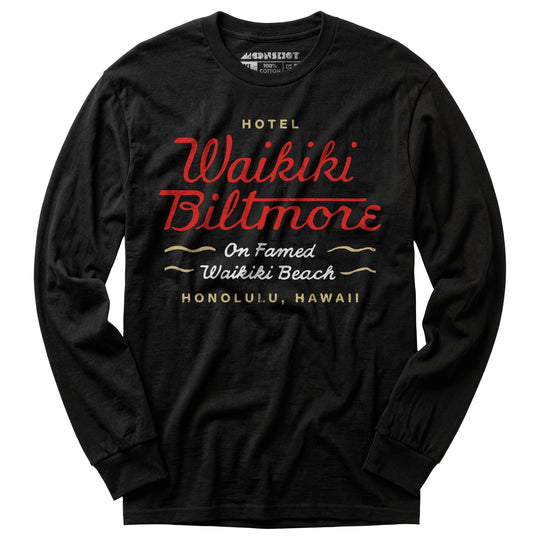 Hotel Waikiki Biltmore - Honolulu, Hawaii - Vintage Hotels - Long Sleeve T-Shirt