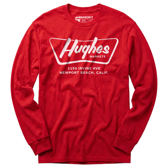 Hughes Markets - Newport Beach, CA - Vintage Grocery Store - Long Sleeve T-Shirt