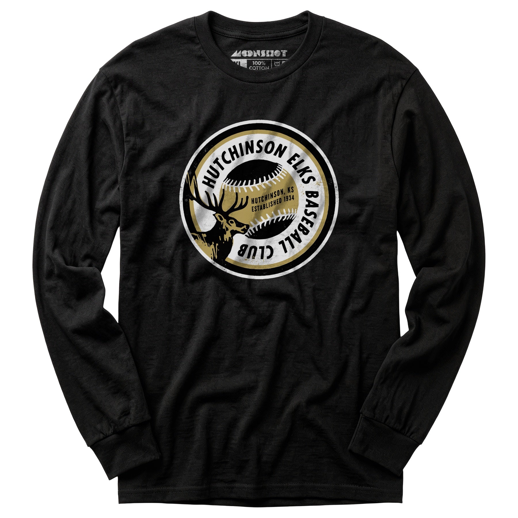 Hutchinson Elks - Kansas - Vintage Defunct Baseball Teams - Long Sleeve T-Shirt