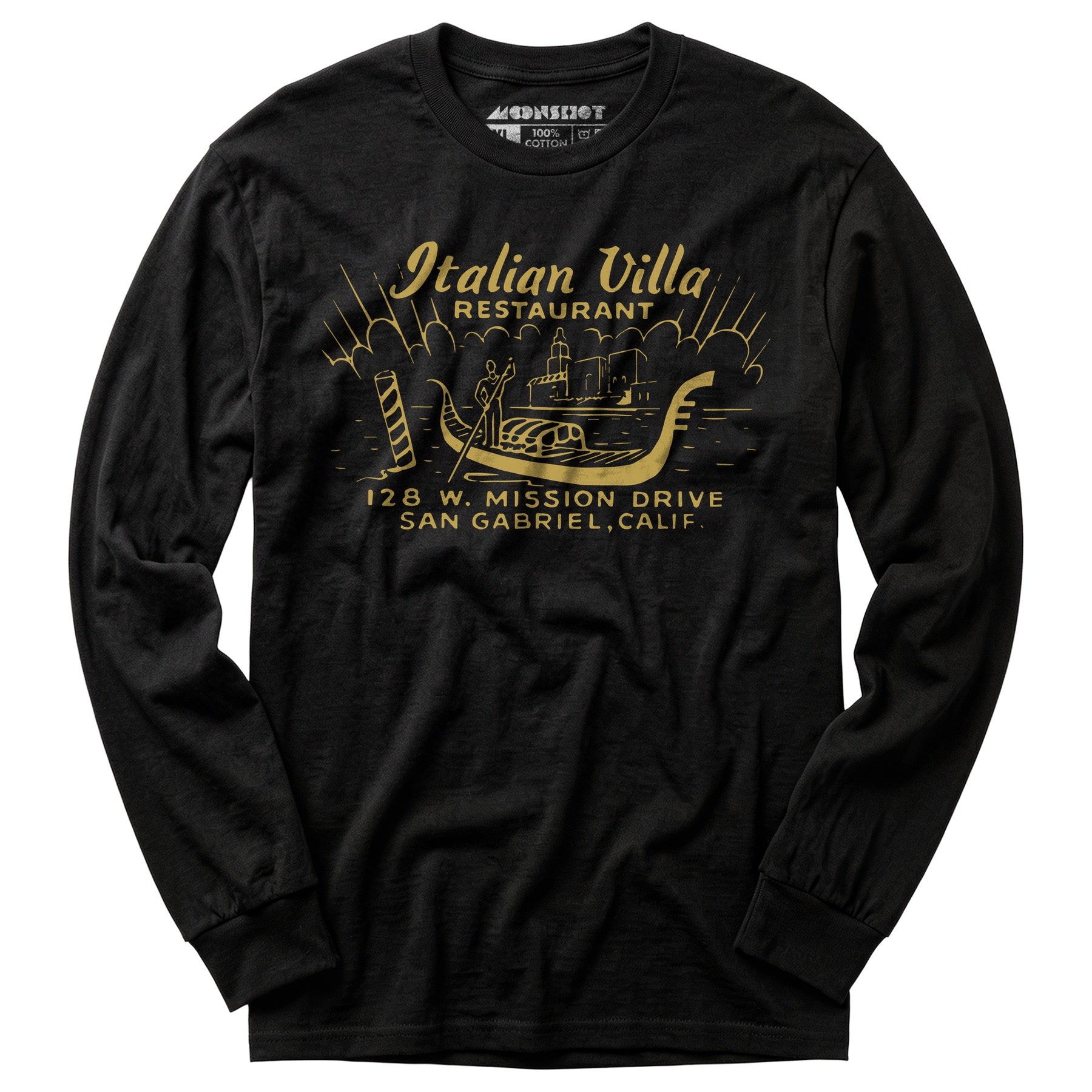 Italian Villa - San Gabriel, CA - Vintage Restaurant - Long Sleeve T-Shirt