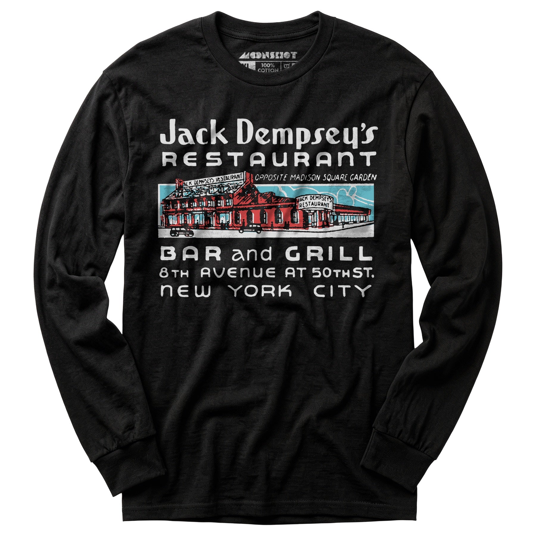 Jack Dempsey's v2 - Manhattan, NY - Vintage Restaurant - Long Sleeve T-Shirt