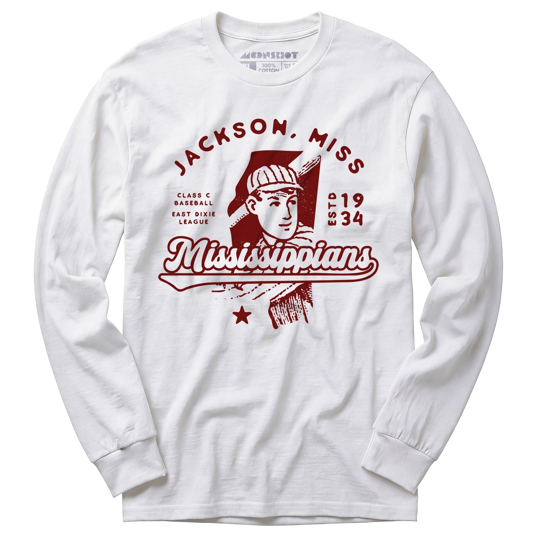 Jackson Mississippians - Mississippi - Vintage Defunct Baseball Teams - Long Sleeve T-Shirt