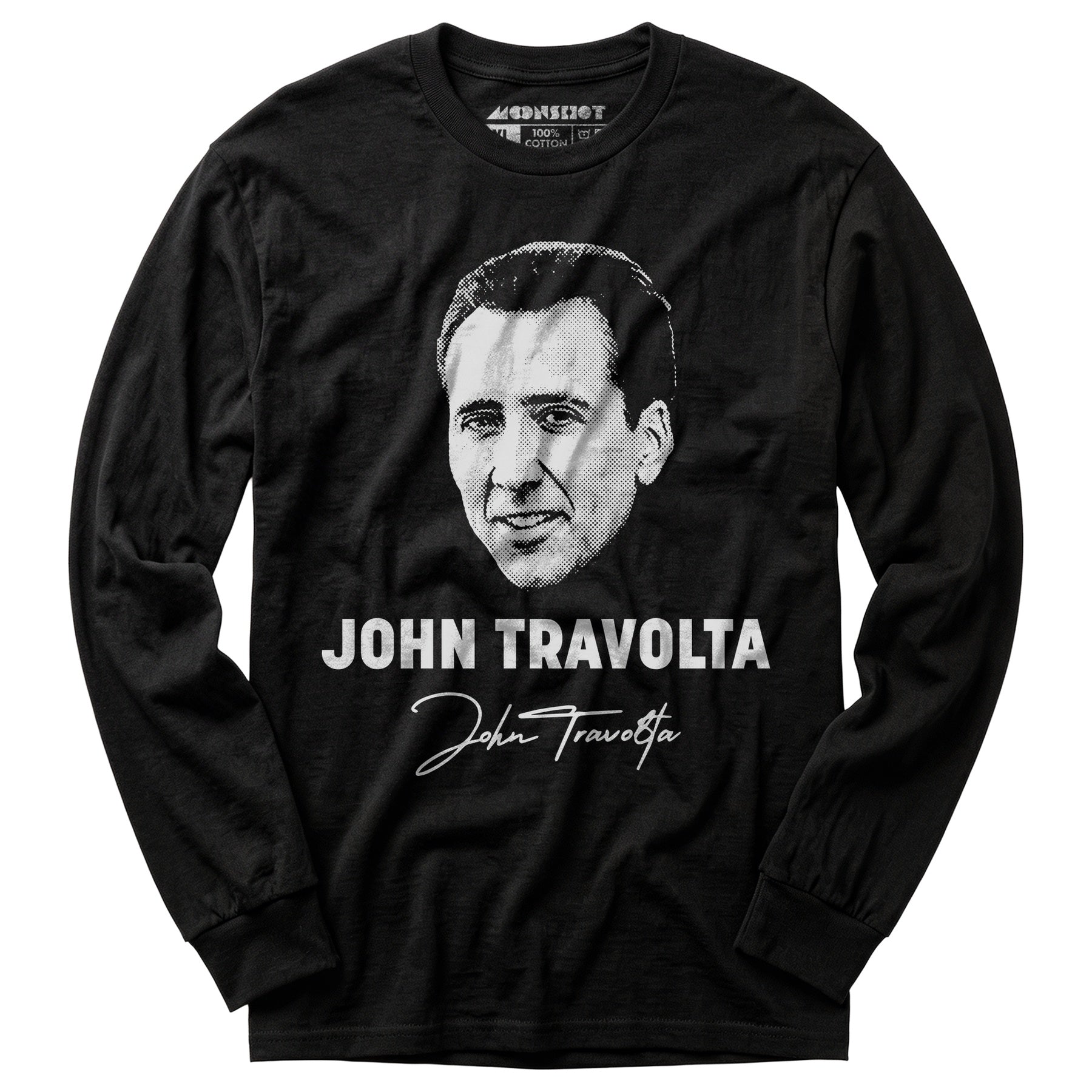 John Travolta - Nicolas Cage Face Off Mashup - Long Sleeve T-Shirt