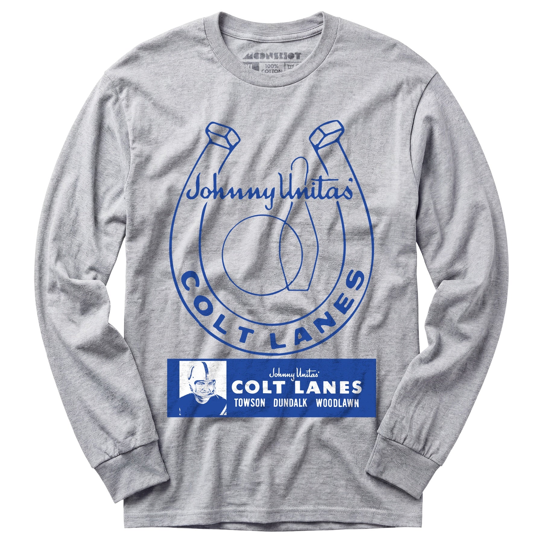 Johnny Unitas Colt Lanes - Maryland - Vintage Bowling Alley - Long Sleeve T-Shirt