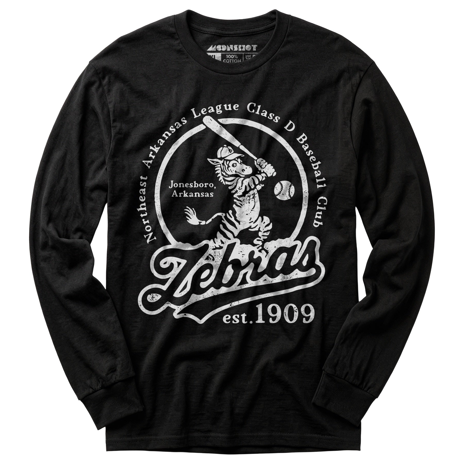 Jonesboro Zebras - Arkansas - Vintage Defunct Baseball Teams - Long Sleeve T-Shirt