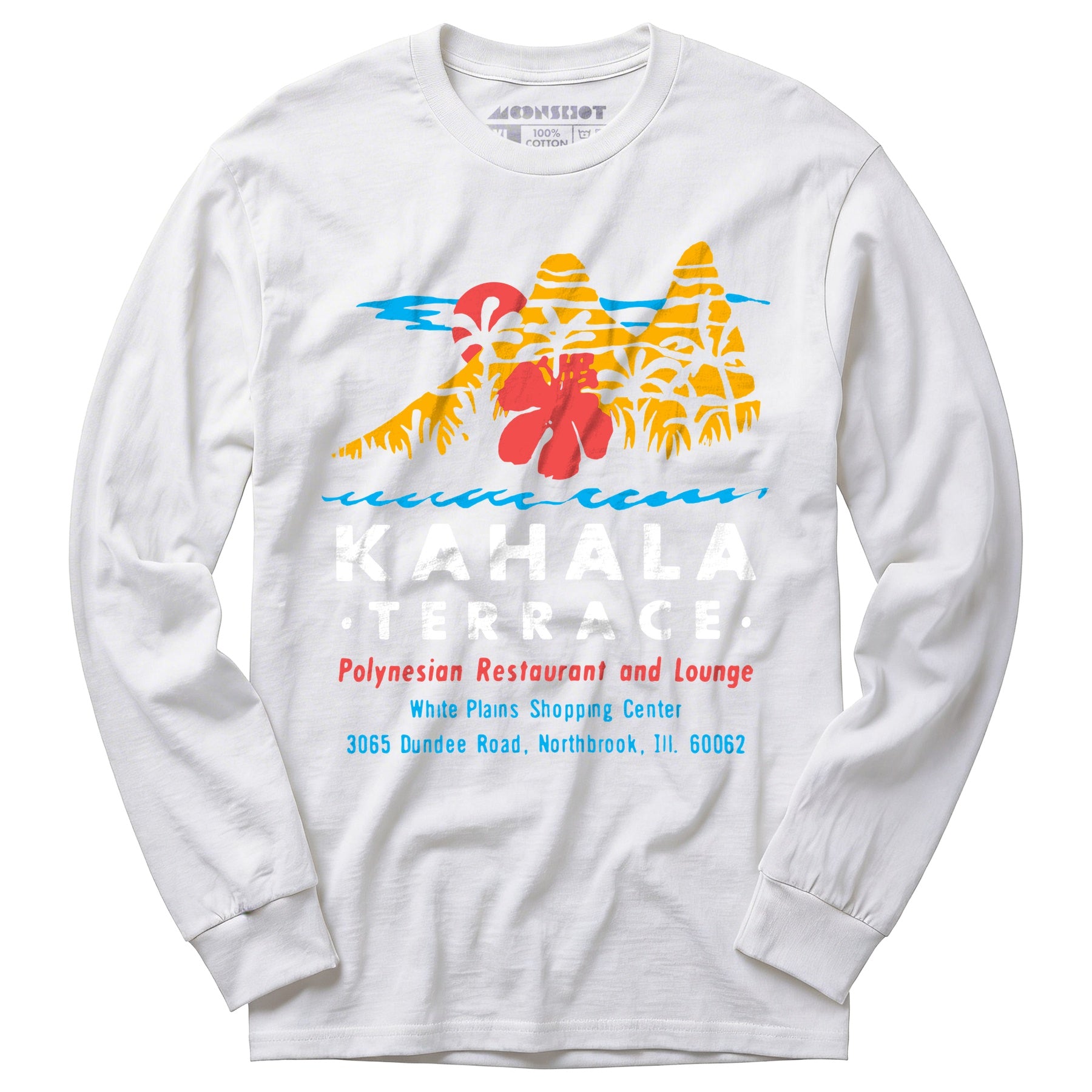 Kahala Terrace - White Plains, IL - Vintage Tiki Bar - Long Sleeve T-Shirt