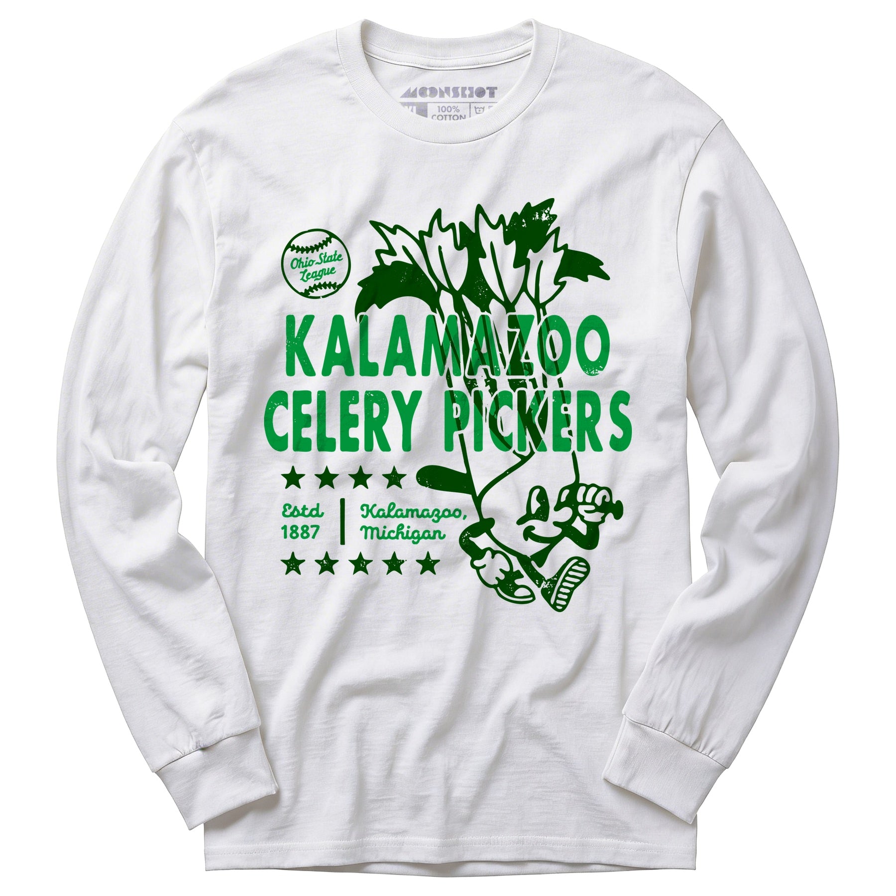 Kalamazoo Celery Pickers - Michigan - Vintage Defunct Baseball Teams - Long Sleeve T-Shirt