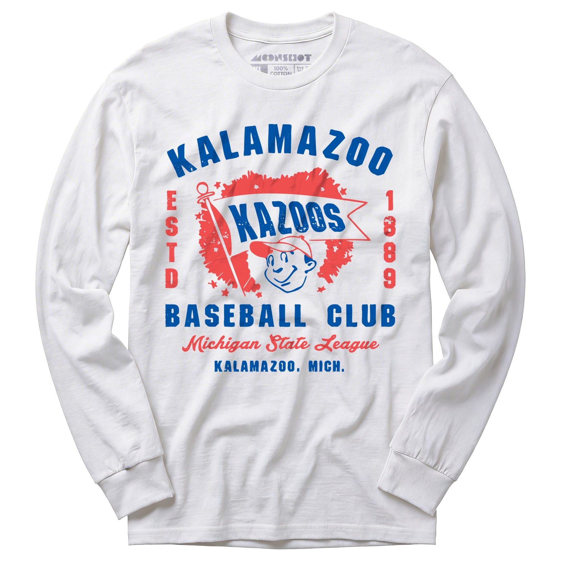 Kalamazoo Kazoos - Michigan - Vintage Defunct Baseball Teams - Long Sleeve T-Shirt