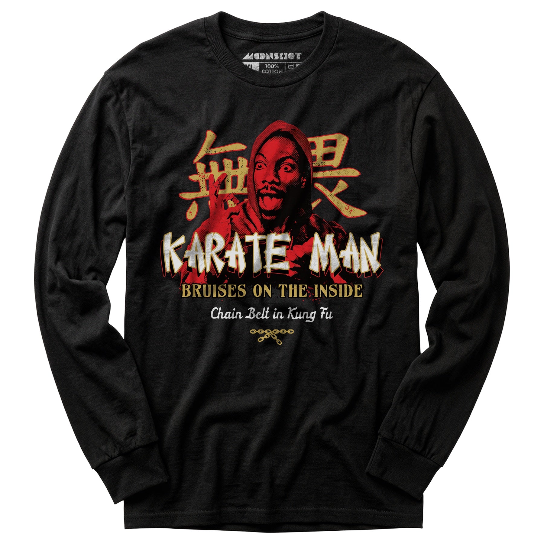 Karate Man - Chain Belt in Kung Fu - Long Sleeve T-Shirt