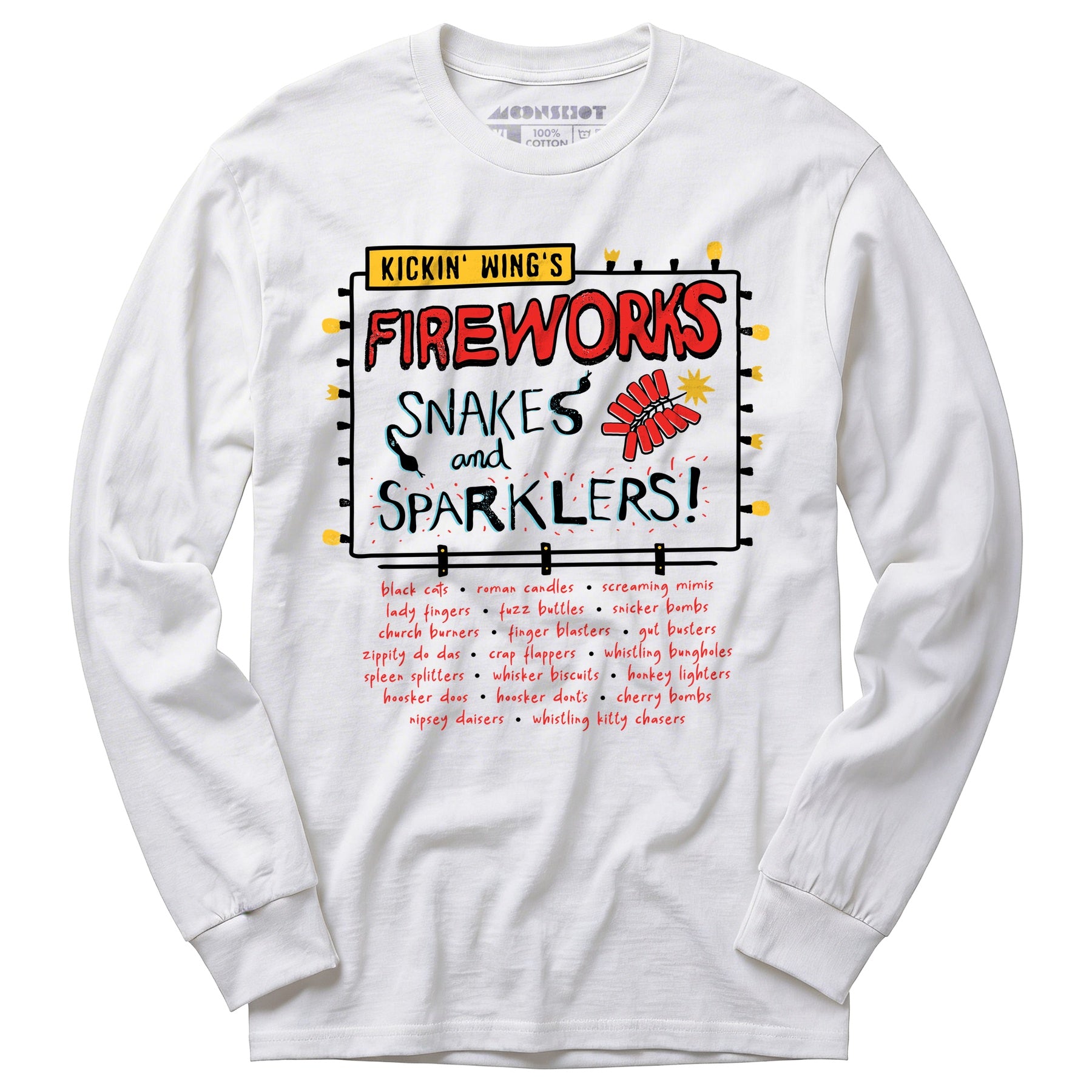 Kickin' Wing's Fireworks - Long Sleeve T-Shirt