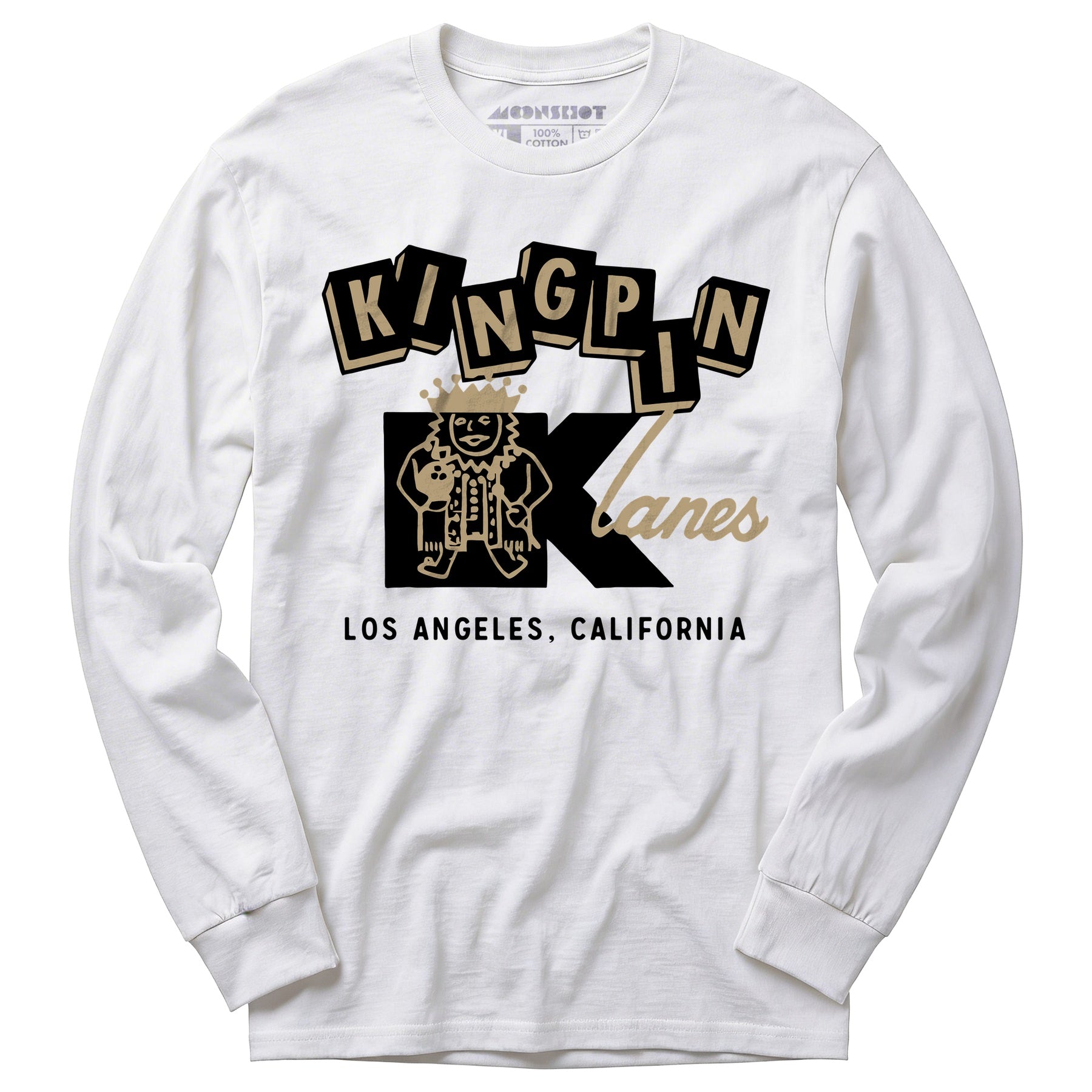 Kingpin Lanes - Los Angeles, CA - Vintage Bowling Alley - Long Sleeve T-Shirt