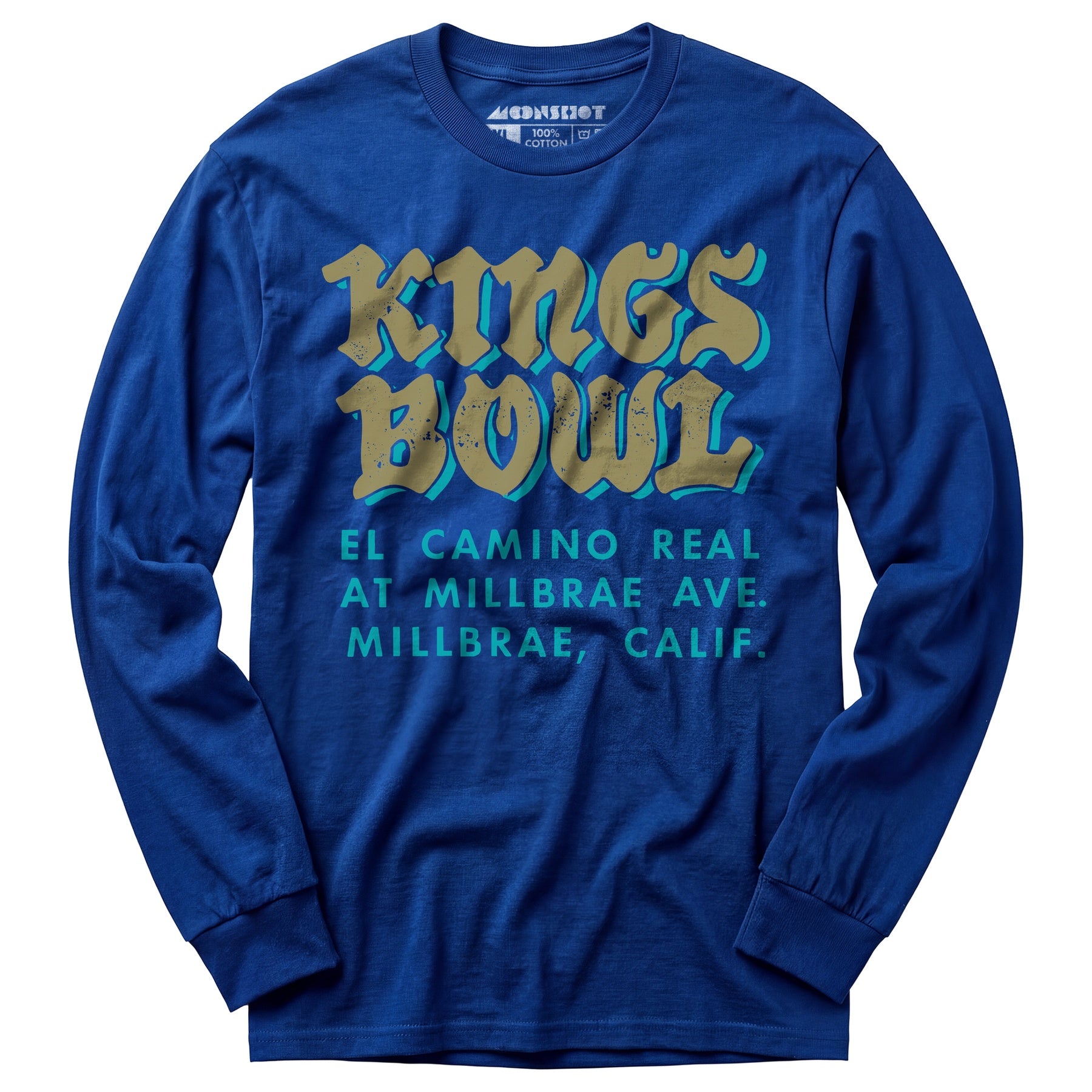 Kings Bowl - Millbrae, CA - Vintage Bowling Alley - Long Sleeve T-Shirt