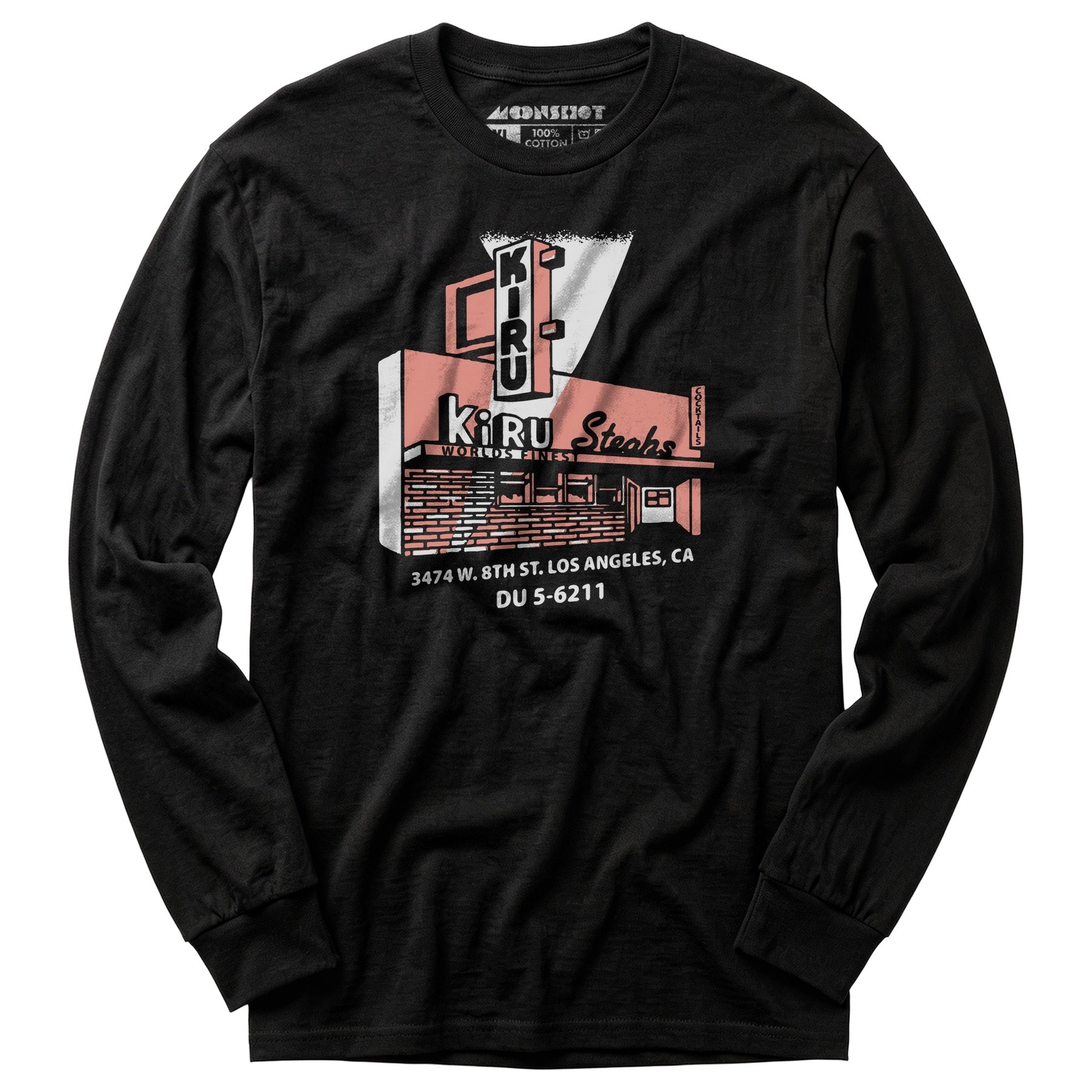 Kiru Steaks - Los Angeles, CA - Vintage Restaurant - Long Sleeve T-Shirt