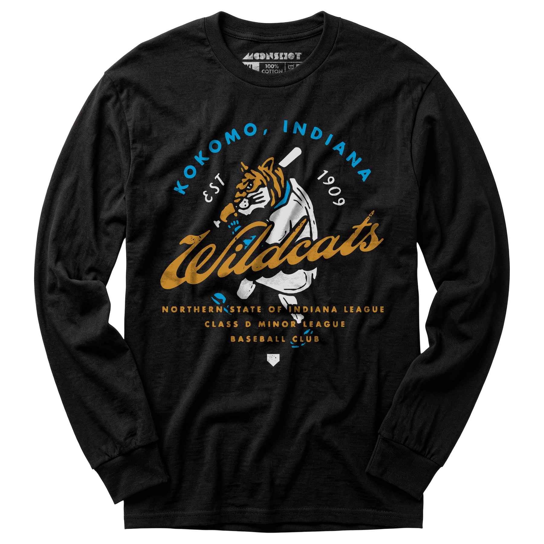 Kokomo Wildcats - Indiana - Vintage Defunct Baseball Teams - Long Sleeve T-Shirt