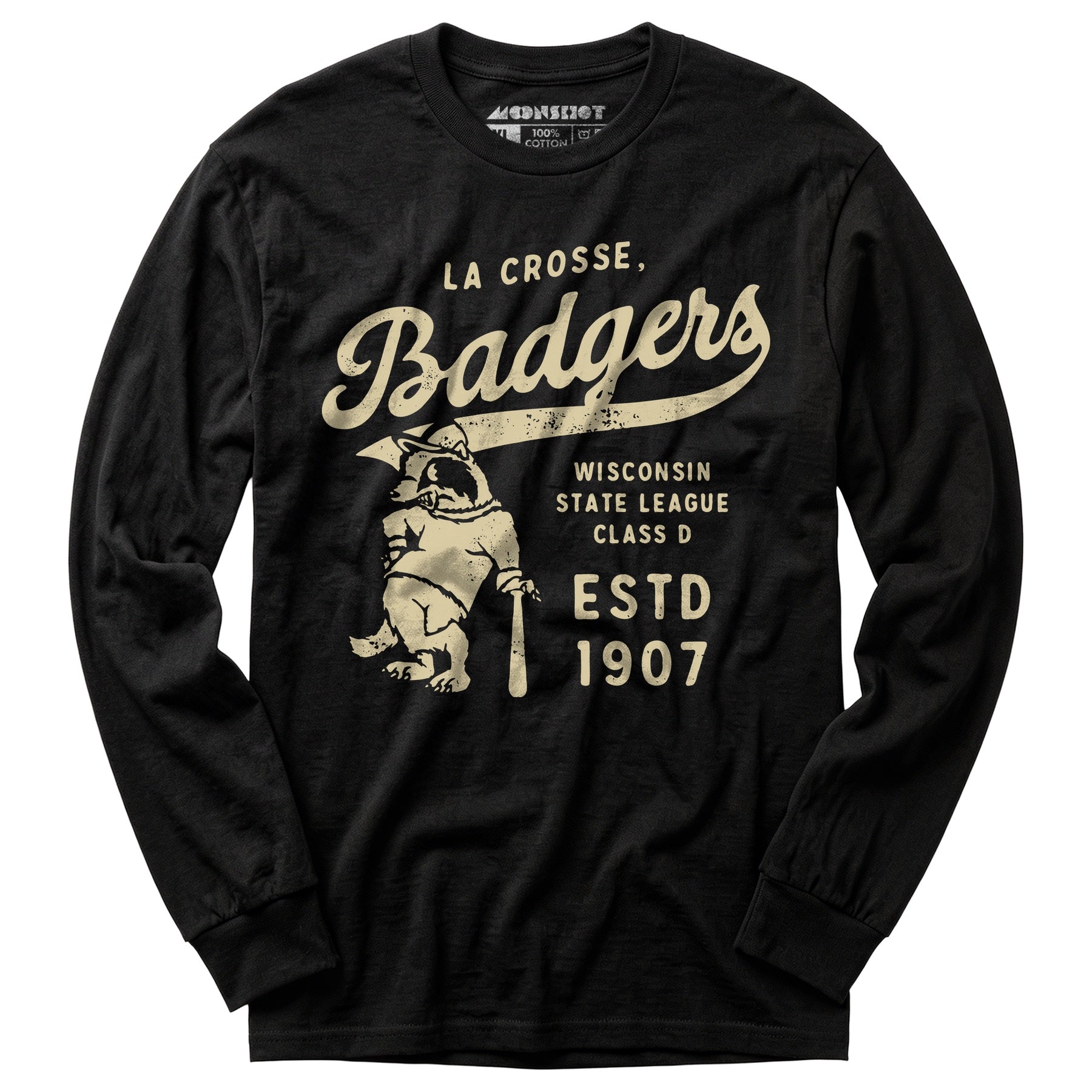 La Crosse Badgers - Wisconsin - Vintage Defunct Baseball Teams - Long Sleeve T-Shirt
