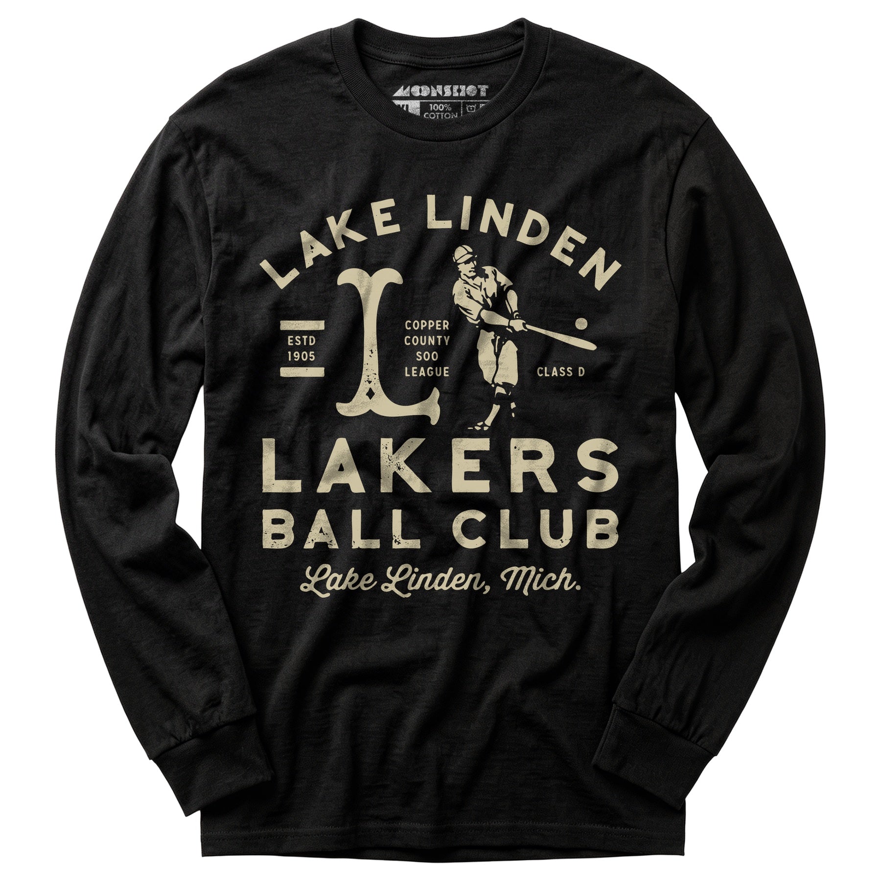 Lake Linden Lakers - Michigan - Vintage Defunct Baseball Teams - Long Sleeve T-Shirt