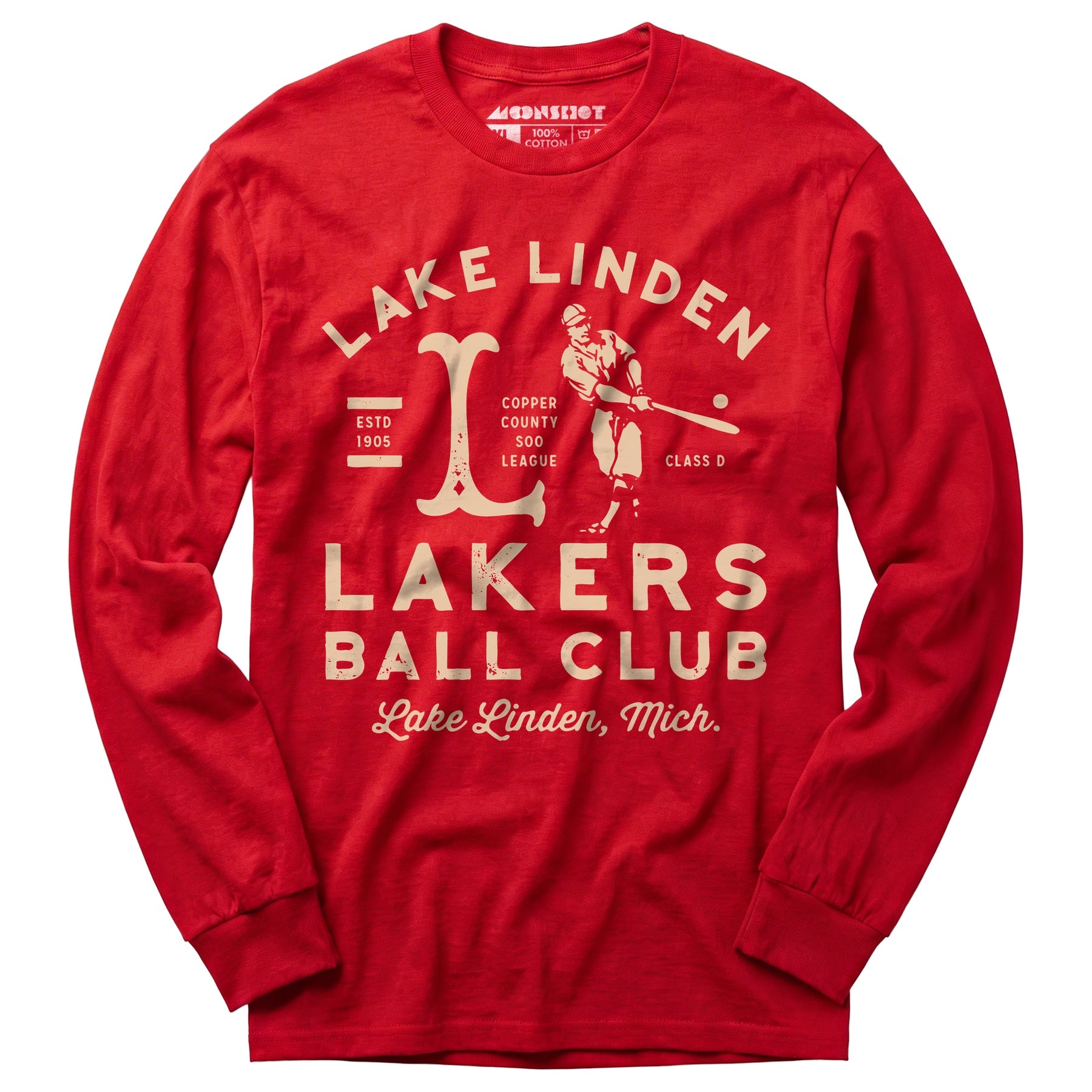 Lake Linden Lakers - Michigan - Vintage Defunct Baseball Teams - Long Sleeve T-Shirt