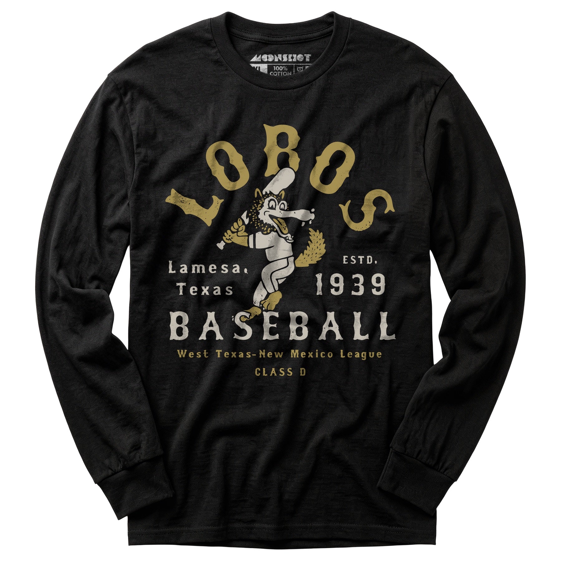 Lamesa Lobos - Texas - Vintage Defunct Baseball Teams - Long Sleeve T-Shirt