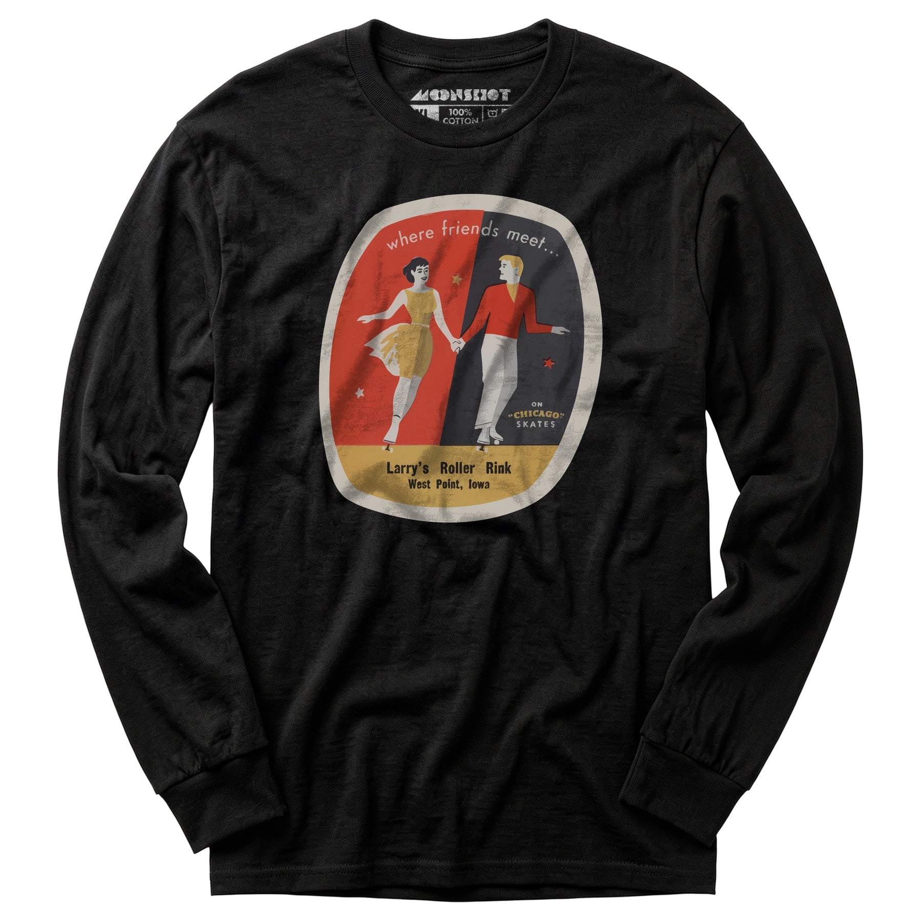 Larry's Roller Rink - West Point, IA - Vintage Roller Rink - Long Sleeve T-Shirt