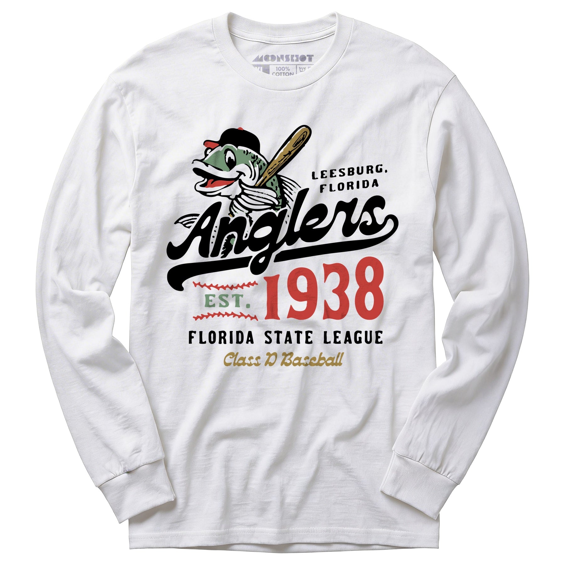 Leesburg Anglers - Florida - Vintage Defunct Baseball Teams - Long Sleeve T-Shirt