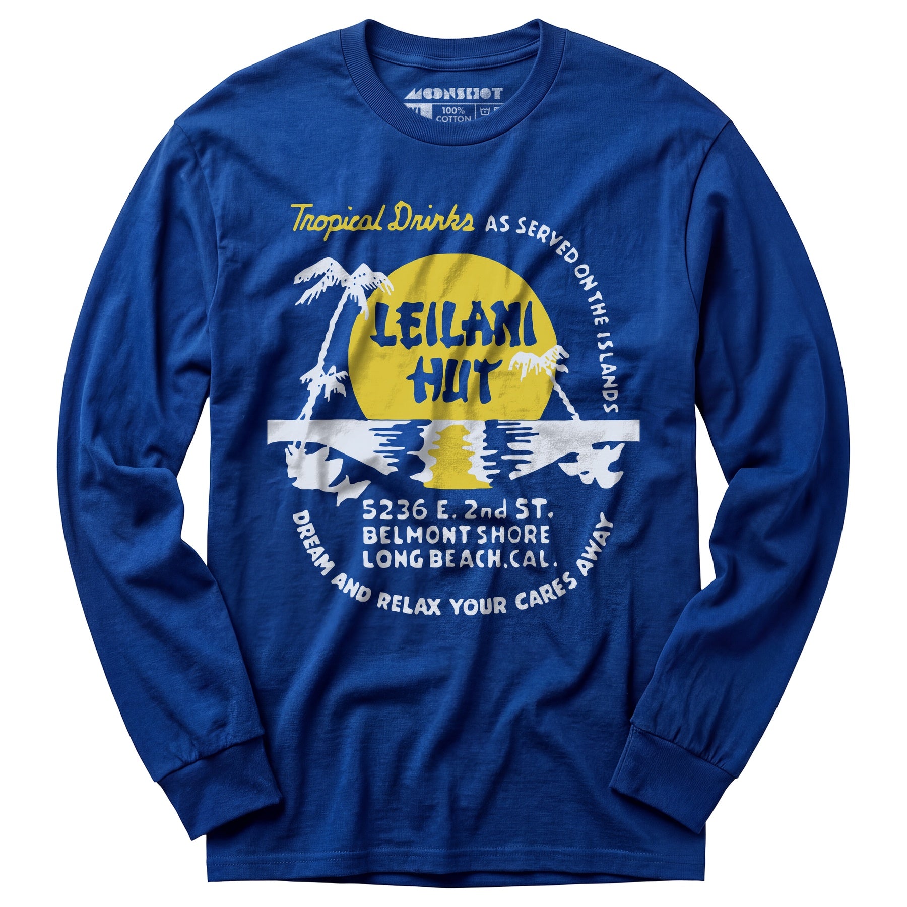 Leilani Hut - Long Beach, CA - Vintage Tiki Bar - Long Sleeve T-Shirt