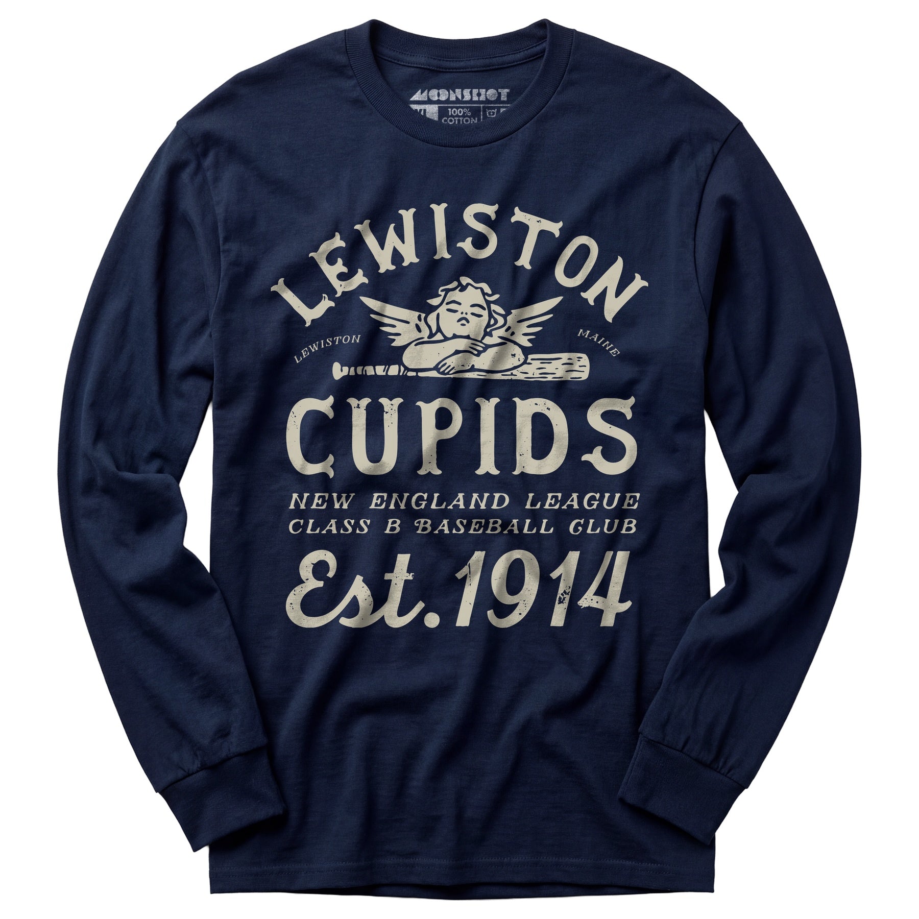 Lewiston Cupids - Maine - Vintage Defunct Baseball Teams - Long Sleeve T-Shirt