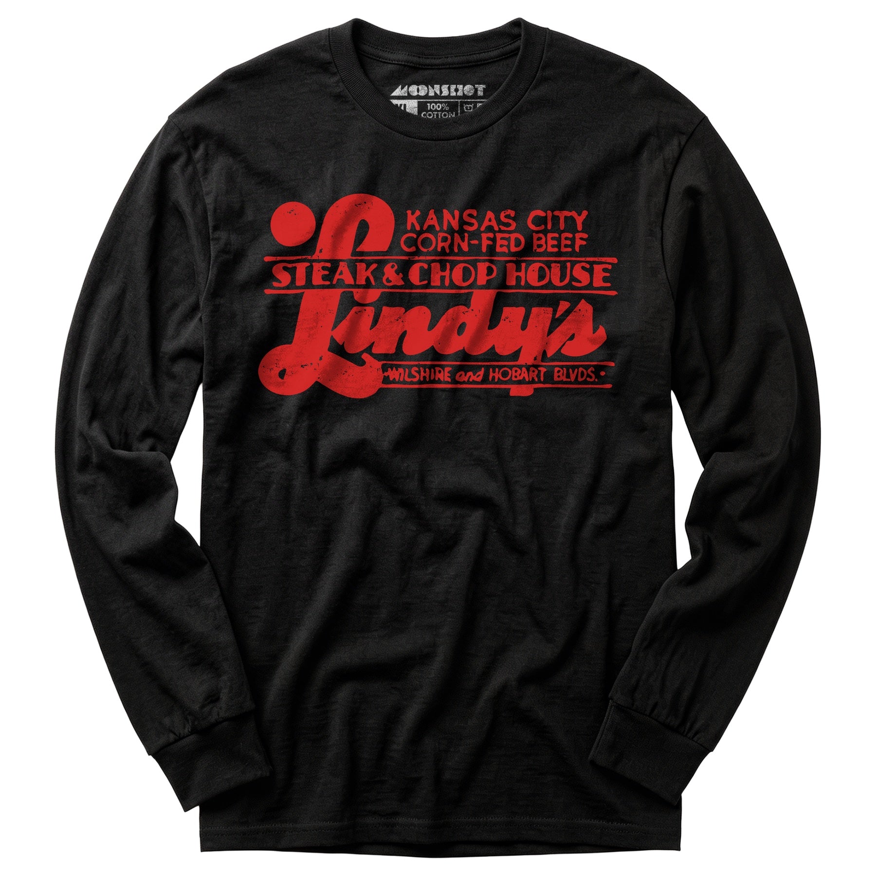 Lindy's Steak & Chop House - Los Angeles, CA - Vintage Restaurant - Long Sleeve T-Shirt