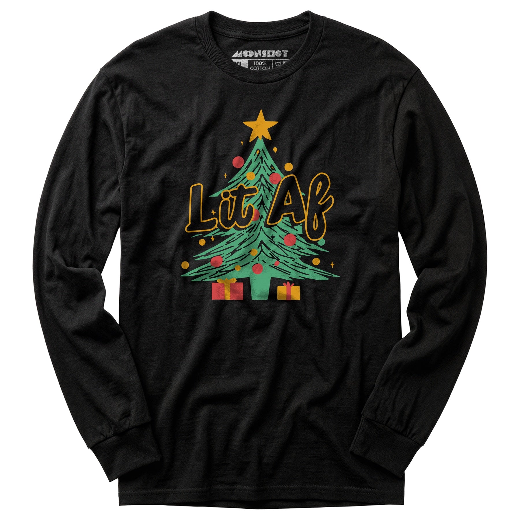 Lit AF Christmas Tree - Long Sleeve T-Shirt