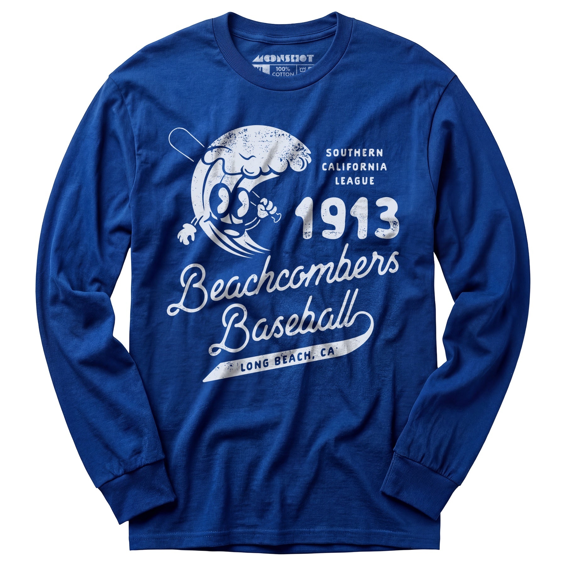 Long Beach Beachcombers - California - Vintage Defunct Baseball Teams - Long Sleeve T-Shirt