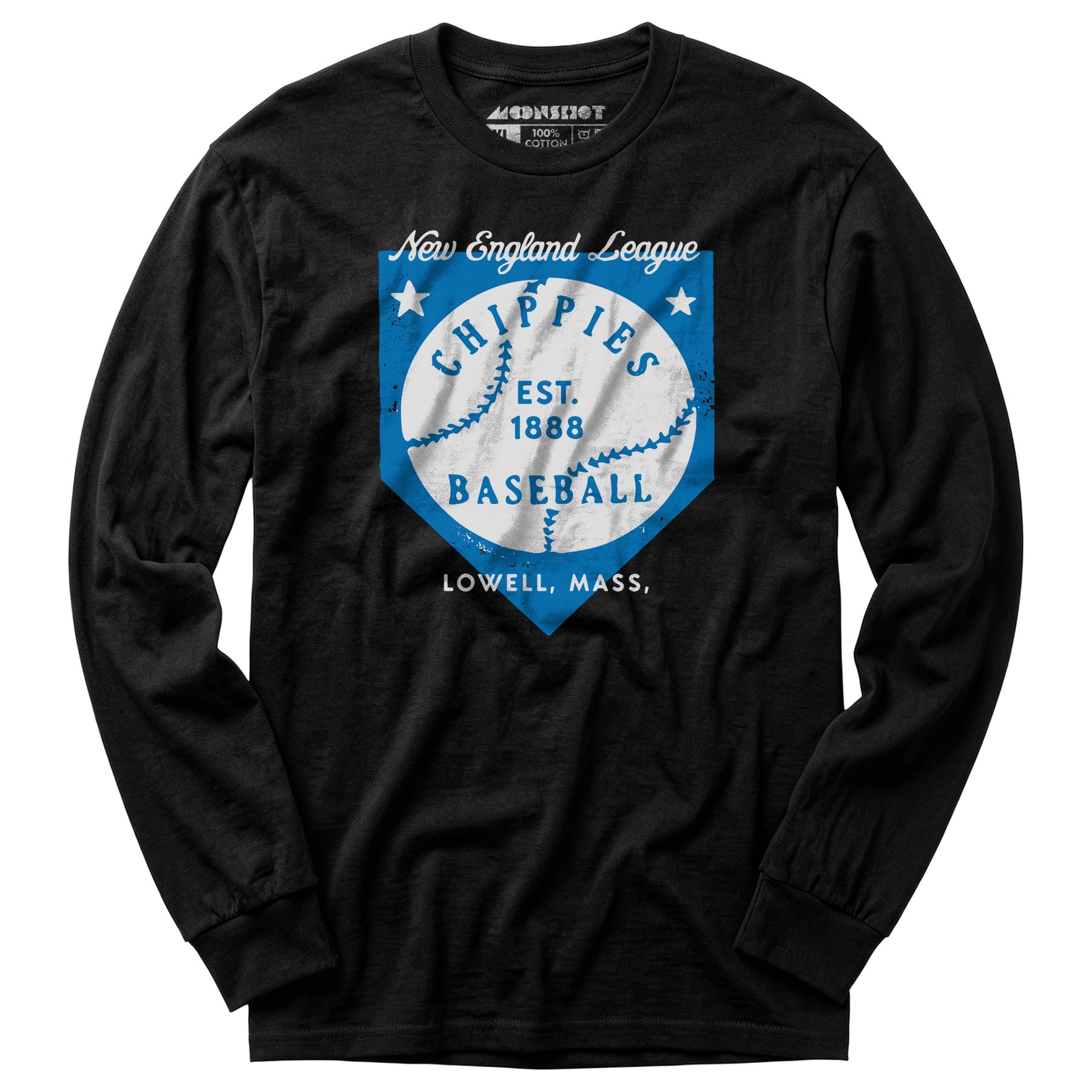 Lowell Chippies - Massachusetts - Vintage Defunct Baseball Teams - Long Sleeve T-Shirt