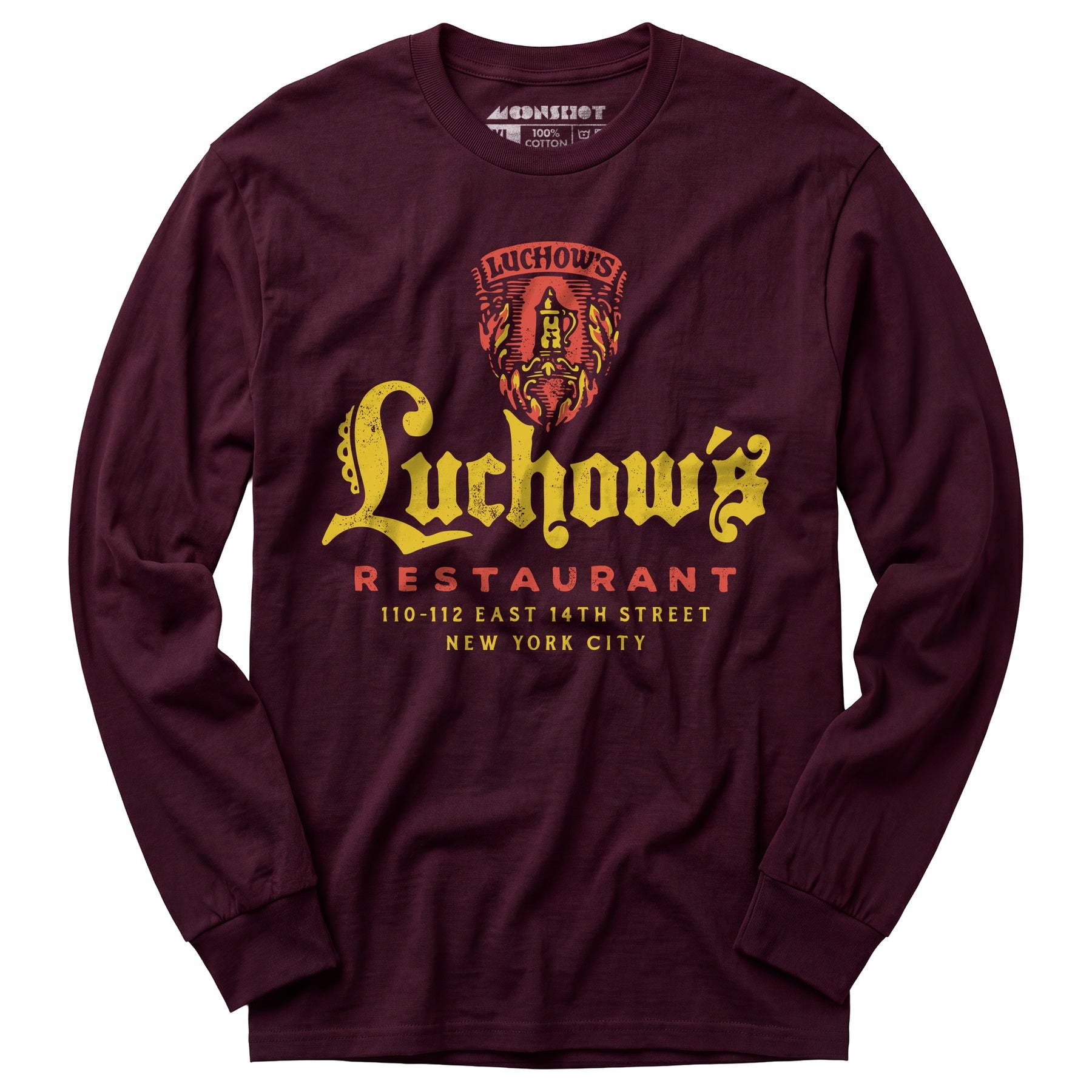 Luchow's - New York City, NY - Vintage Restaurant - Long Sleeve T-Shirt