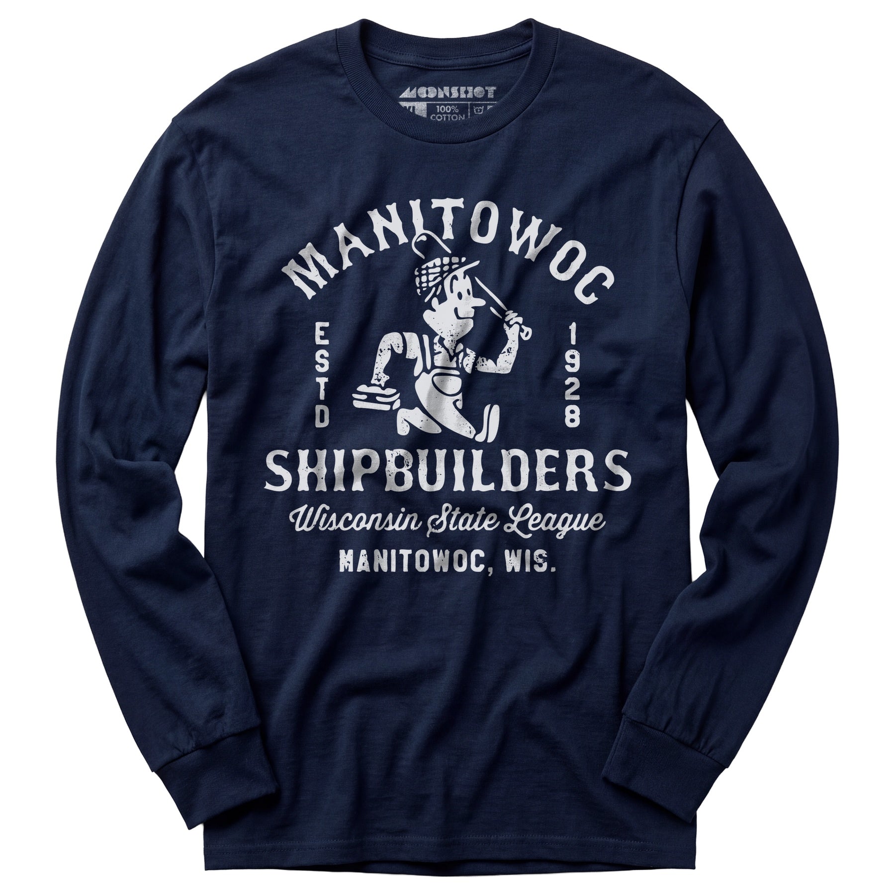 Manitowoc Shipbuilders - Wisconsin - Vintage Defunct Baseball Teams - Long Sleeve T-Shirt