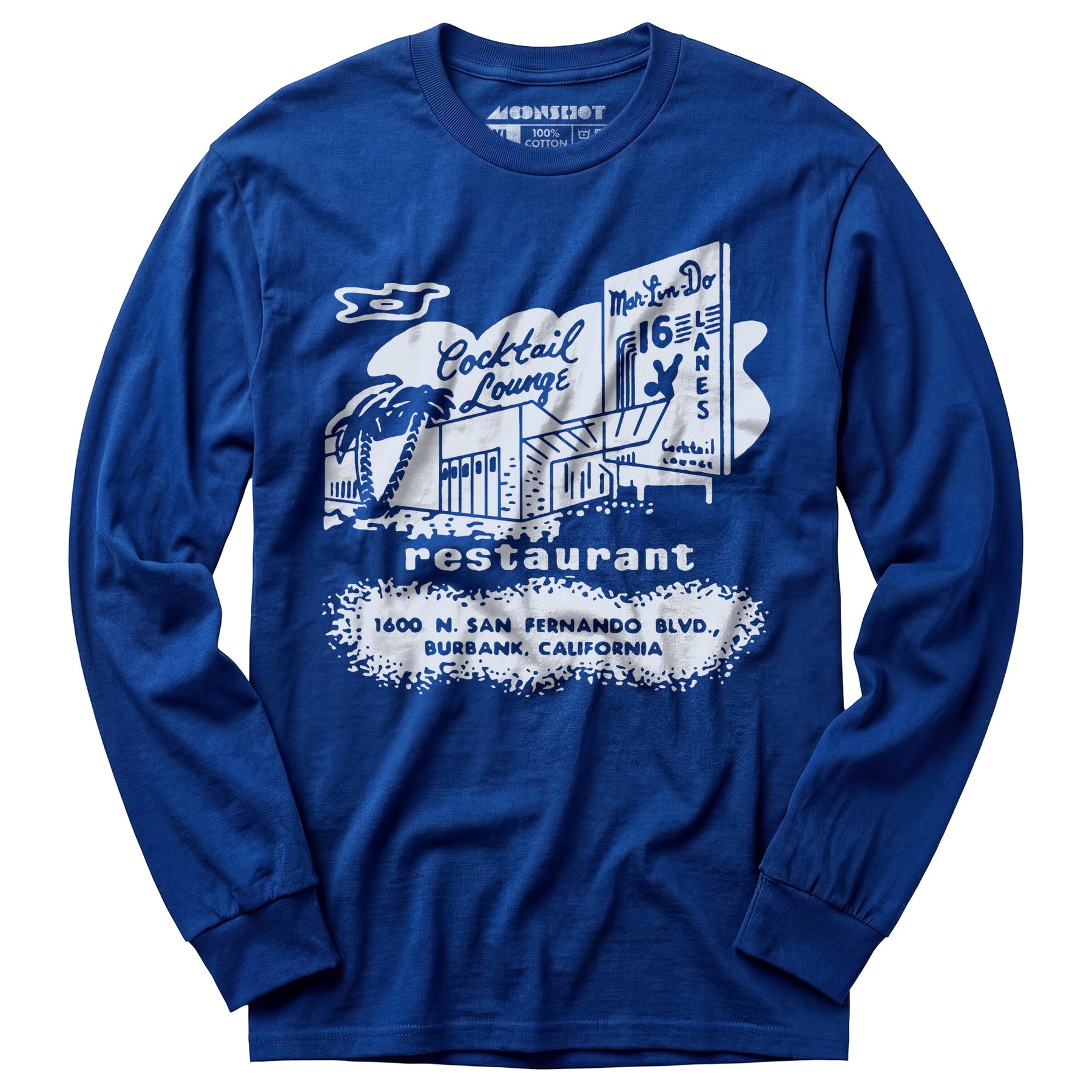 Mar-Lin-Do Lanes - Burbank, CA - Vintage Bowling Alley - Long Sleeve T-Shirt