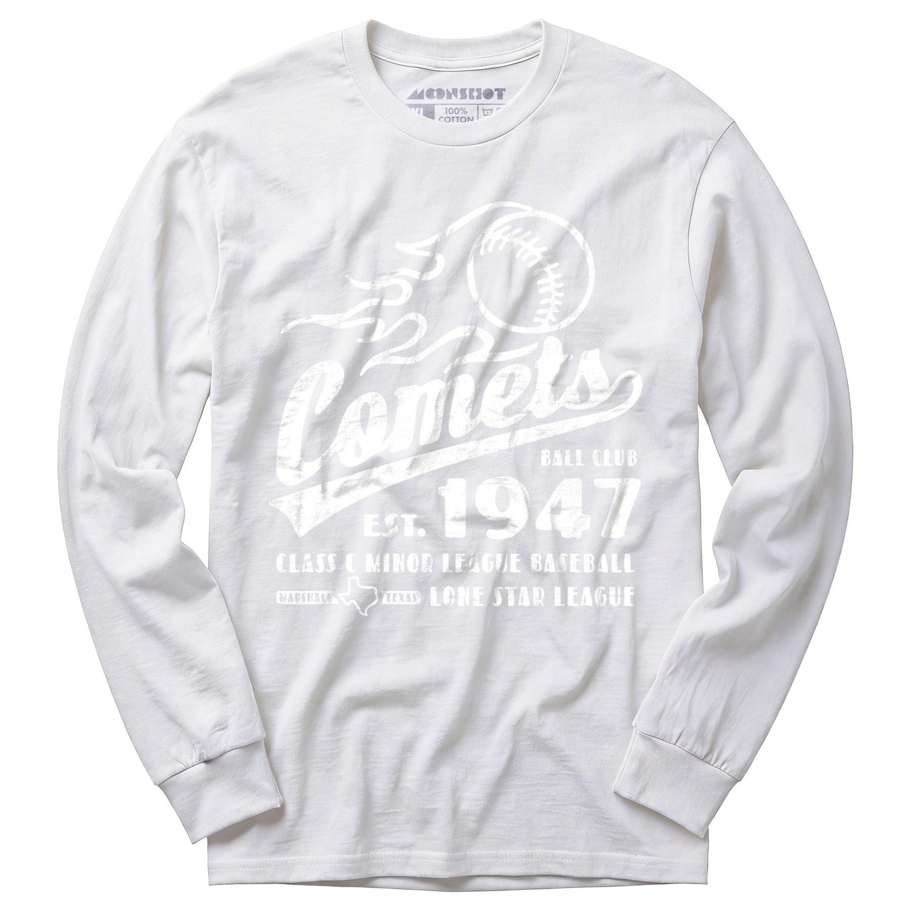 Marshall Comets - Texas - Vintage Defunct Baseball Teams - Long Sleeve T-Shirt