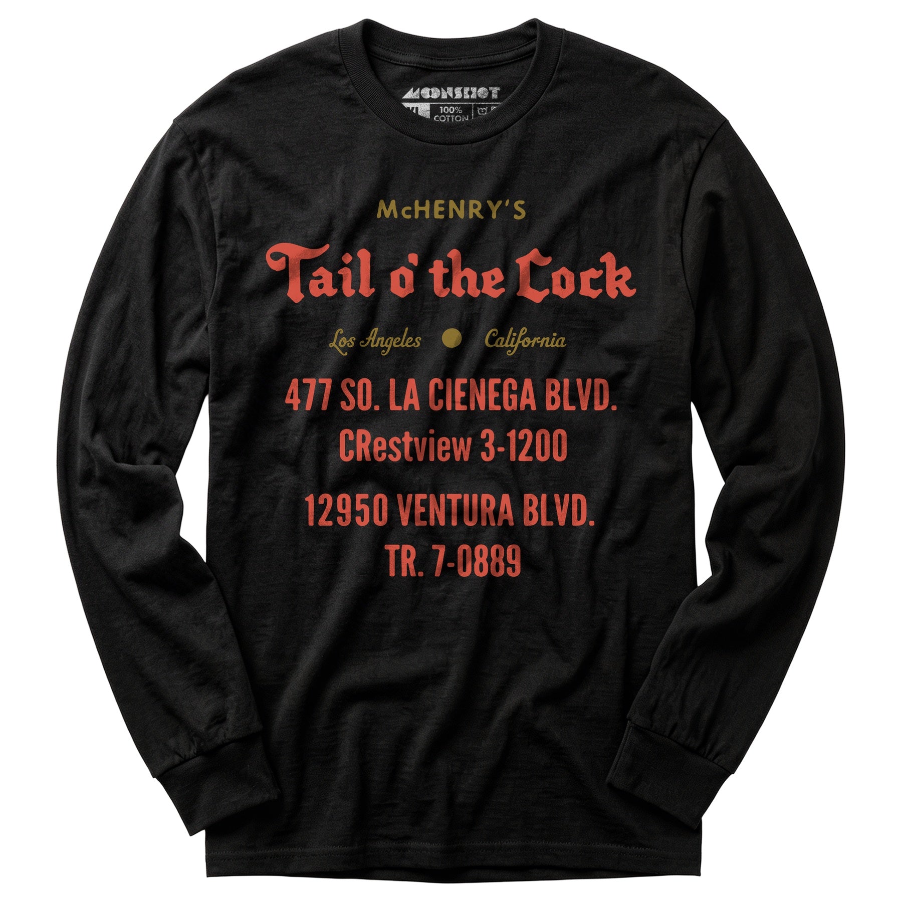 McHenry's Tail o' the Cock - Los Angeles, CA - Vintage Restaurant - Long Sleeve T-Shirt